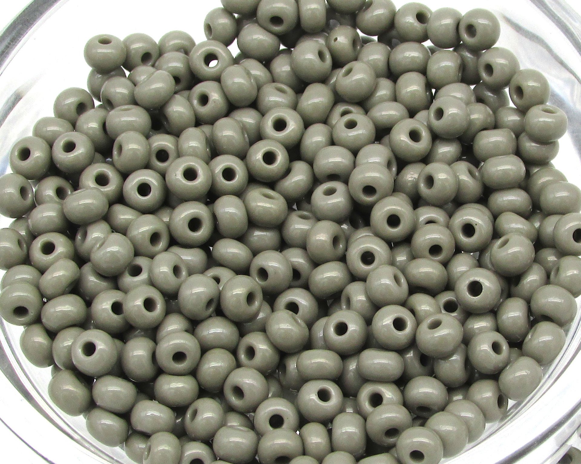 6/0 Seed Beads Opaque Gray