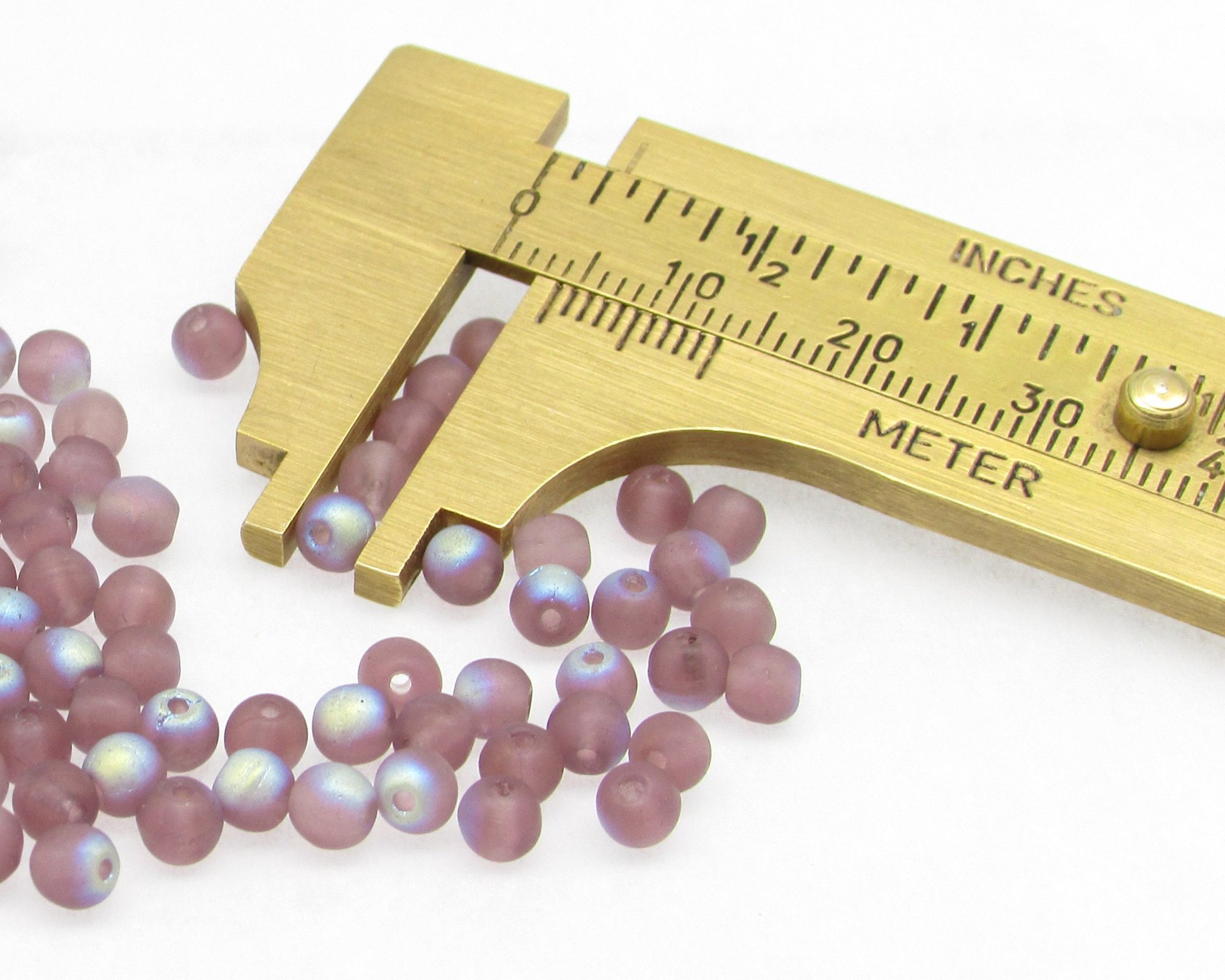4mm Druk Round Glass Bead Mixes