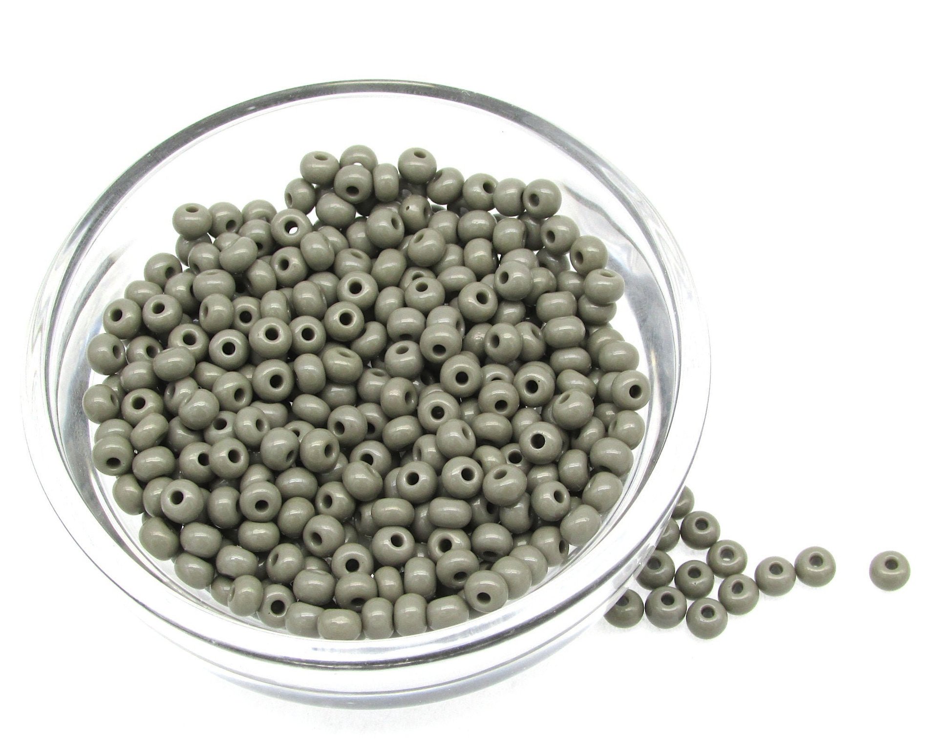 6/0 Seed Beads Opaque Gray