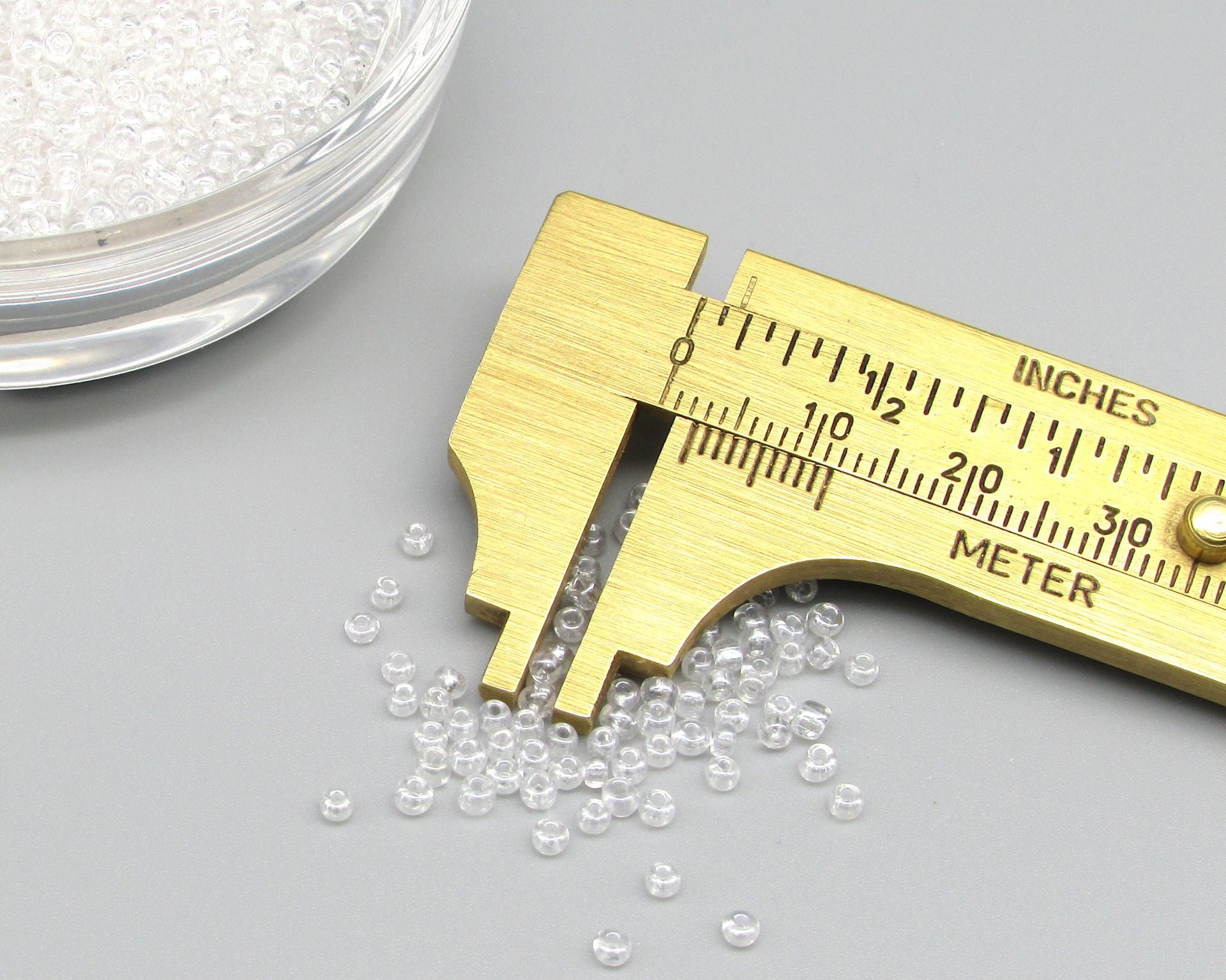 11/0 Clear Glass Seed Beads