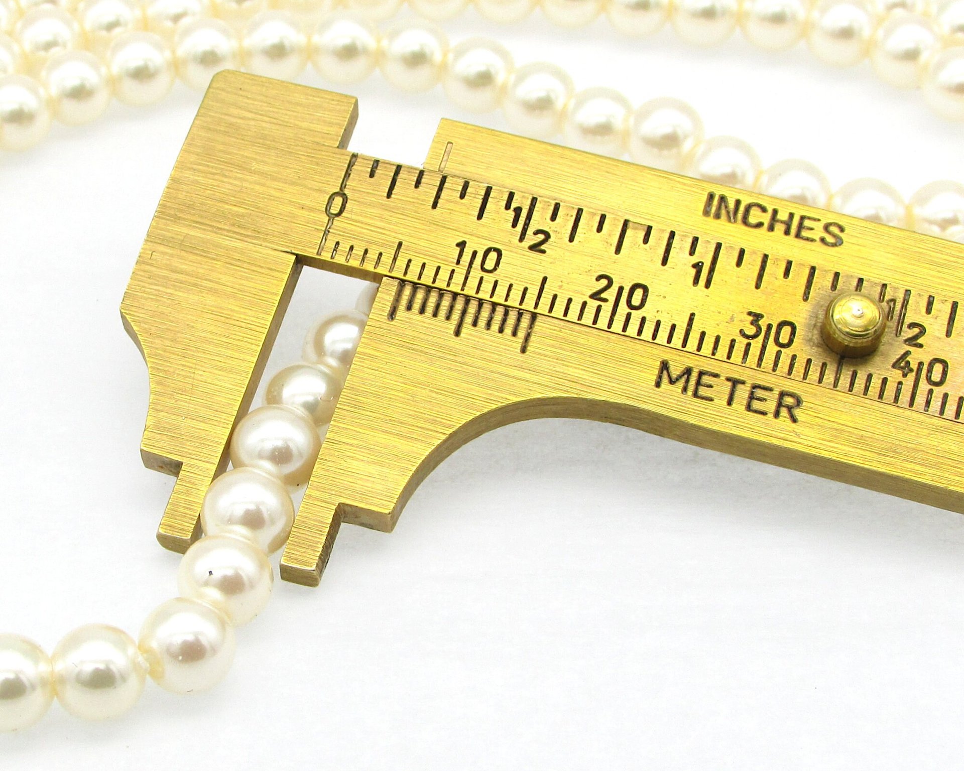 6mm Round Faux Pearls, Opaque Cream Lustre Vintage Plastic Beads