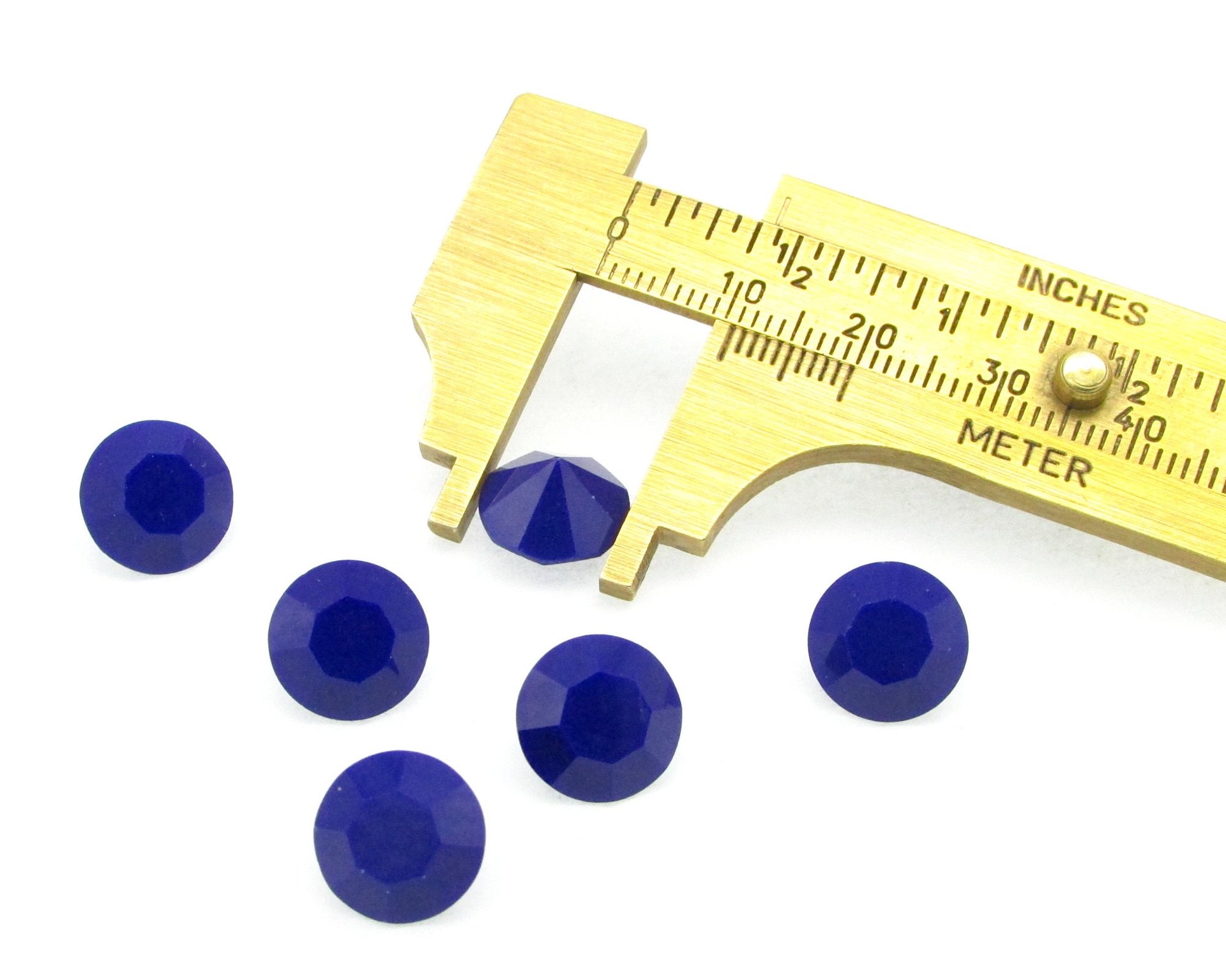 47ss Opaque Navy Blue Rhinestone Chatons (6)