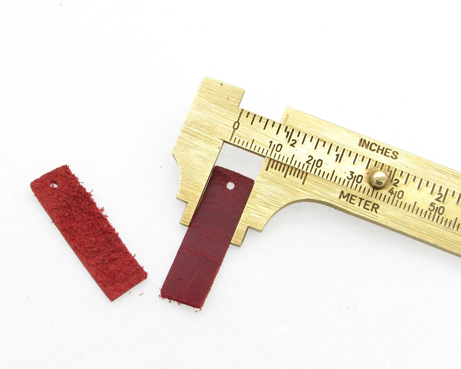 Rectangular Die Cut Pendants, 1.4 Inch Upcycled Leather Blanks