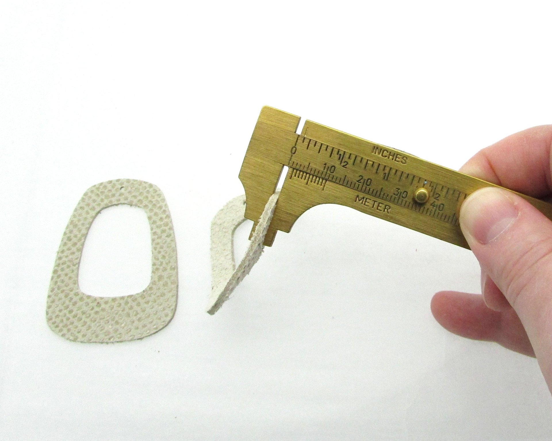 2 Inch Trapezoid Pendant Blanks, Upcycled Leather Die Cuts (10)