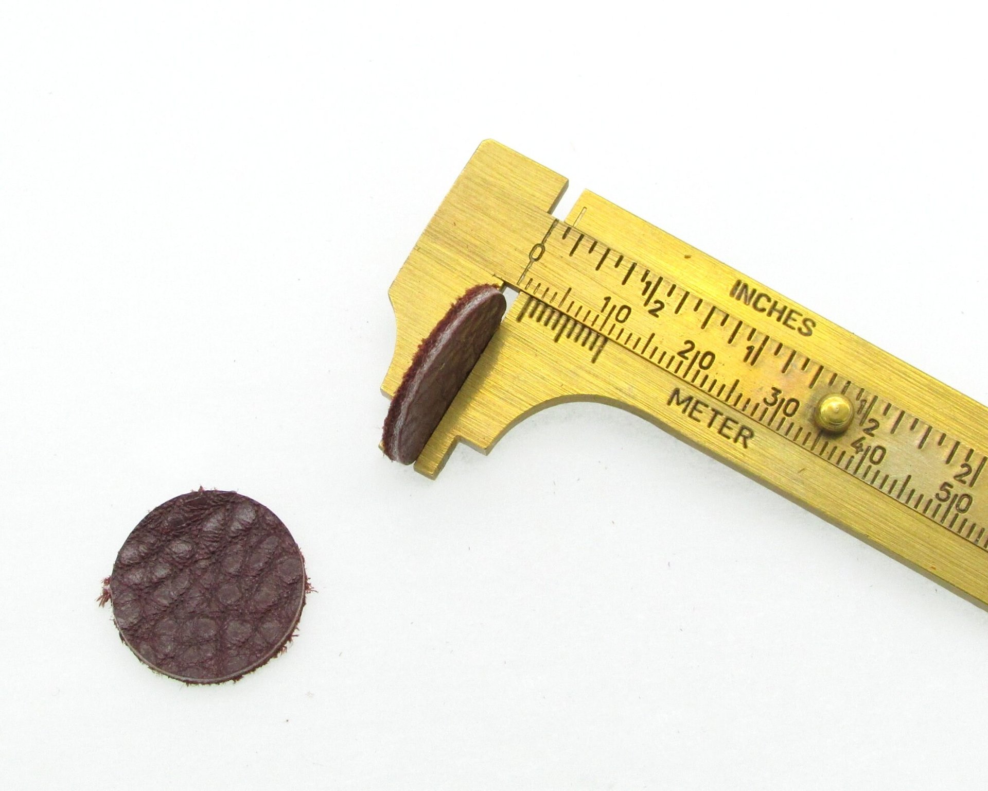 Medium Circle Die Cuts, 0.75 Inch Upcycled Leather Shapes for Mixed Media Art (10 pairs)