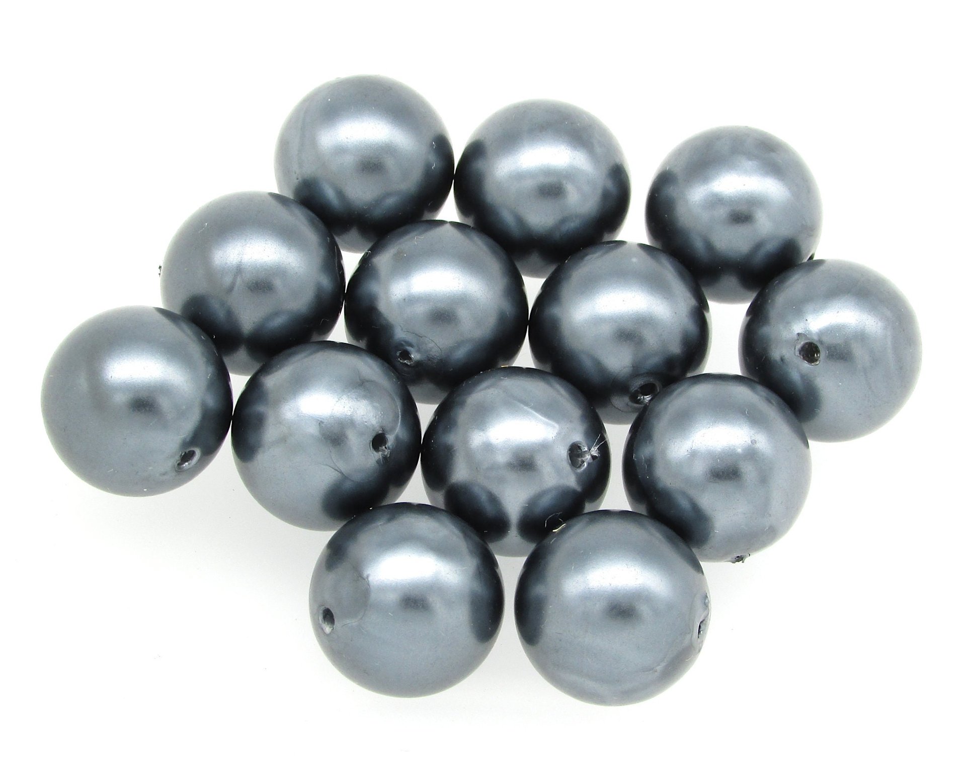 17mm Dark Gray Plastic Pearls (13)