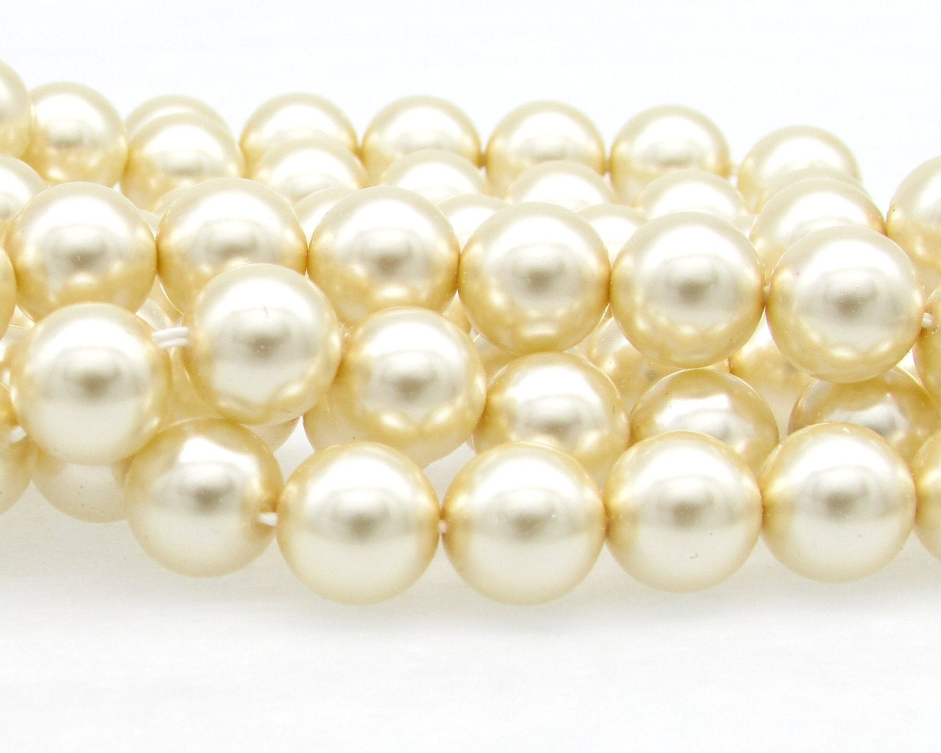 8mm Cream Preciosa Crystal Nacre Pearls (25)