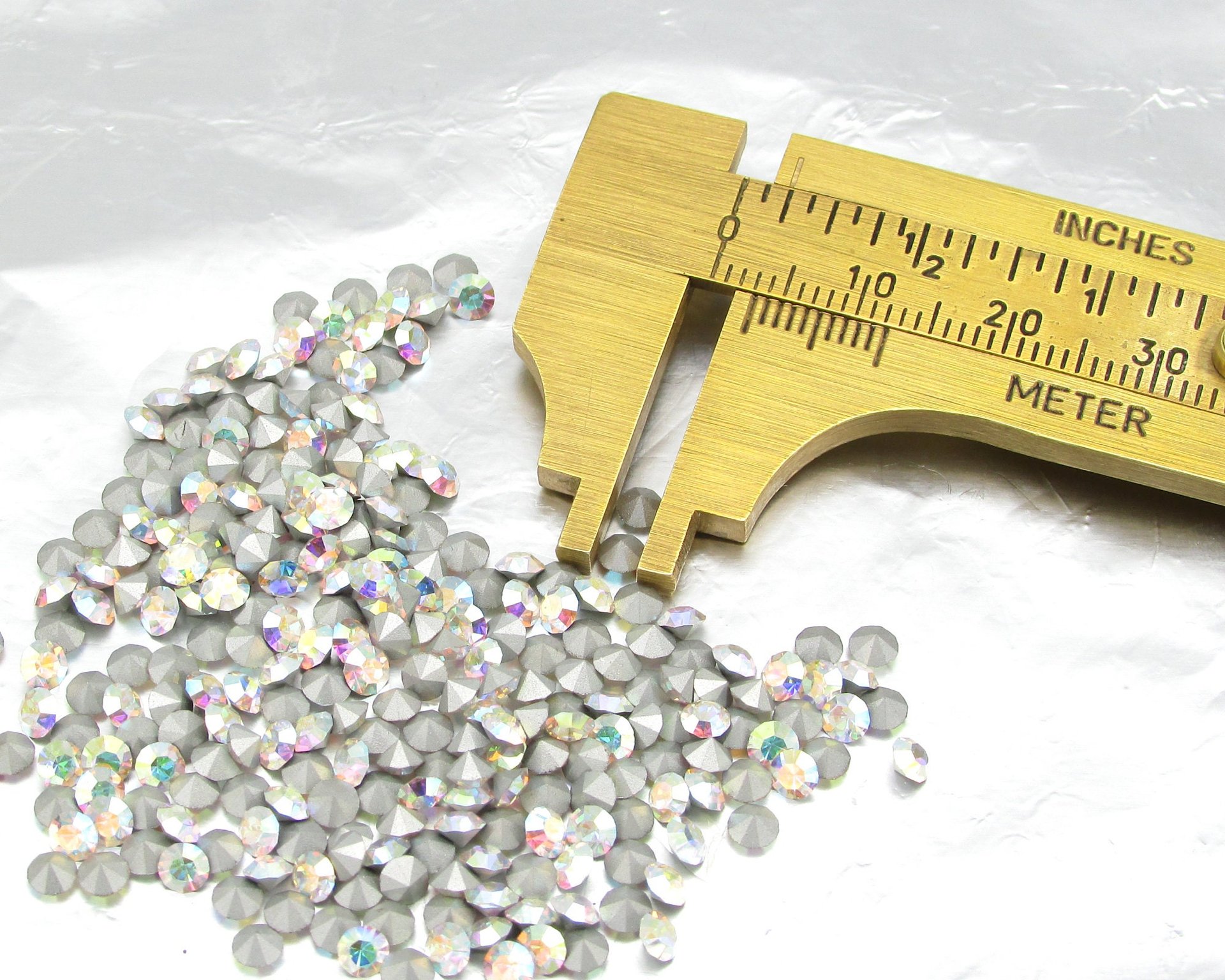 Tiny PP24 Crystal AB Foiled Rhinestone Chatons