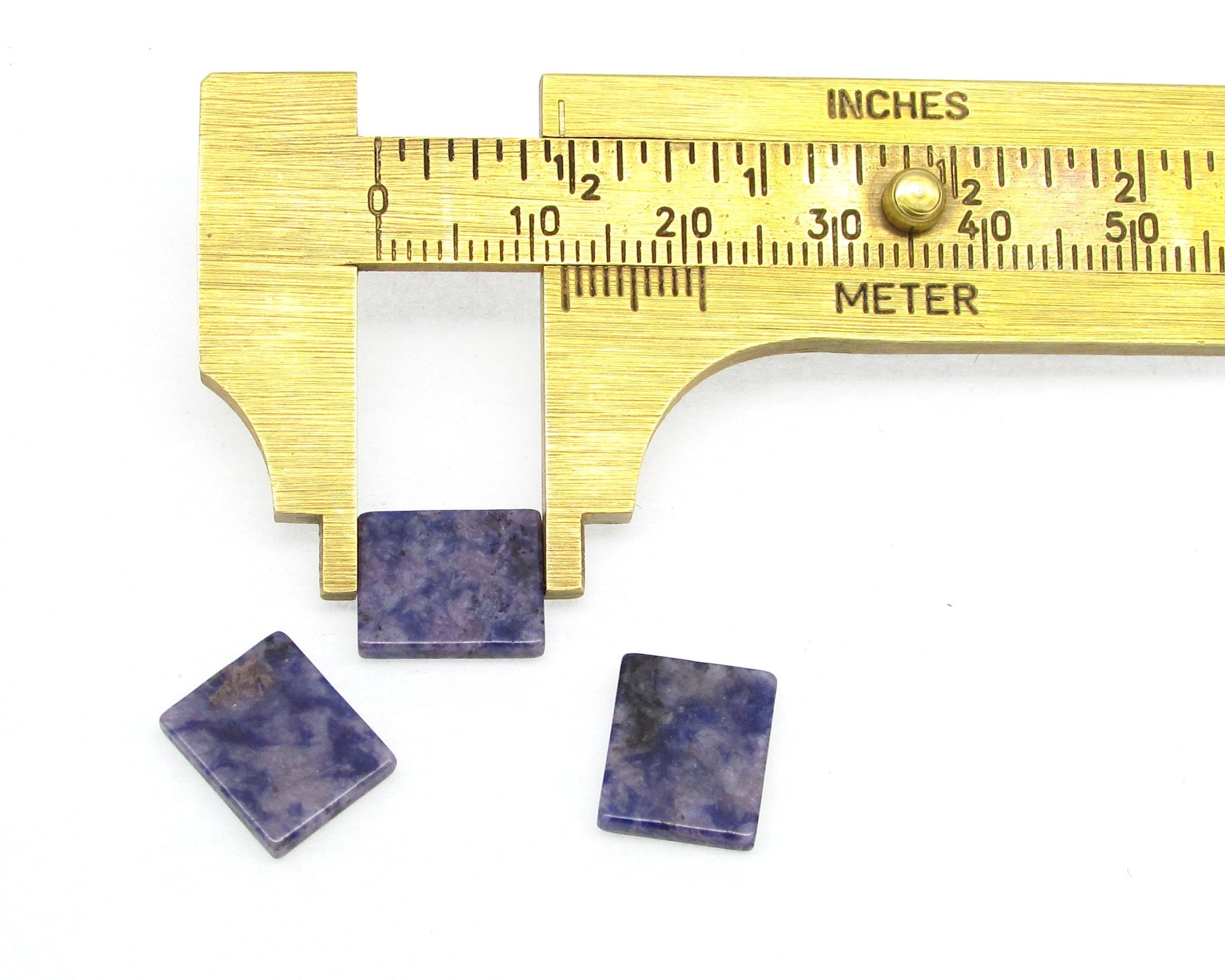 Small Rectangular Sodalite Cabochon 12.25x10.25mm Semiprecious Flat Gemstone