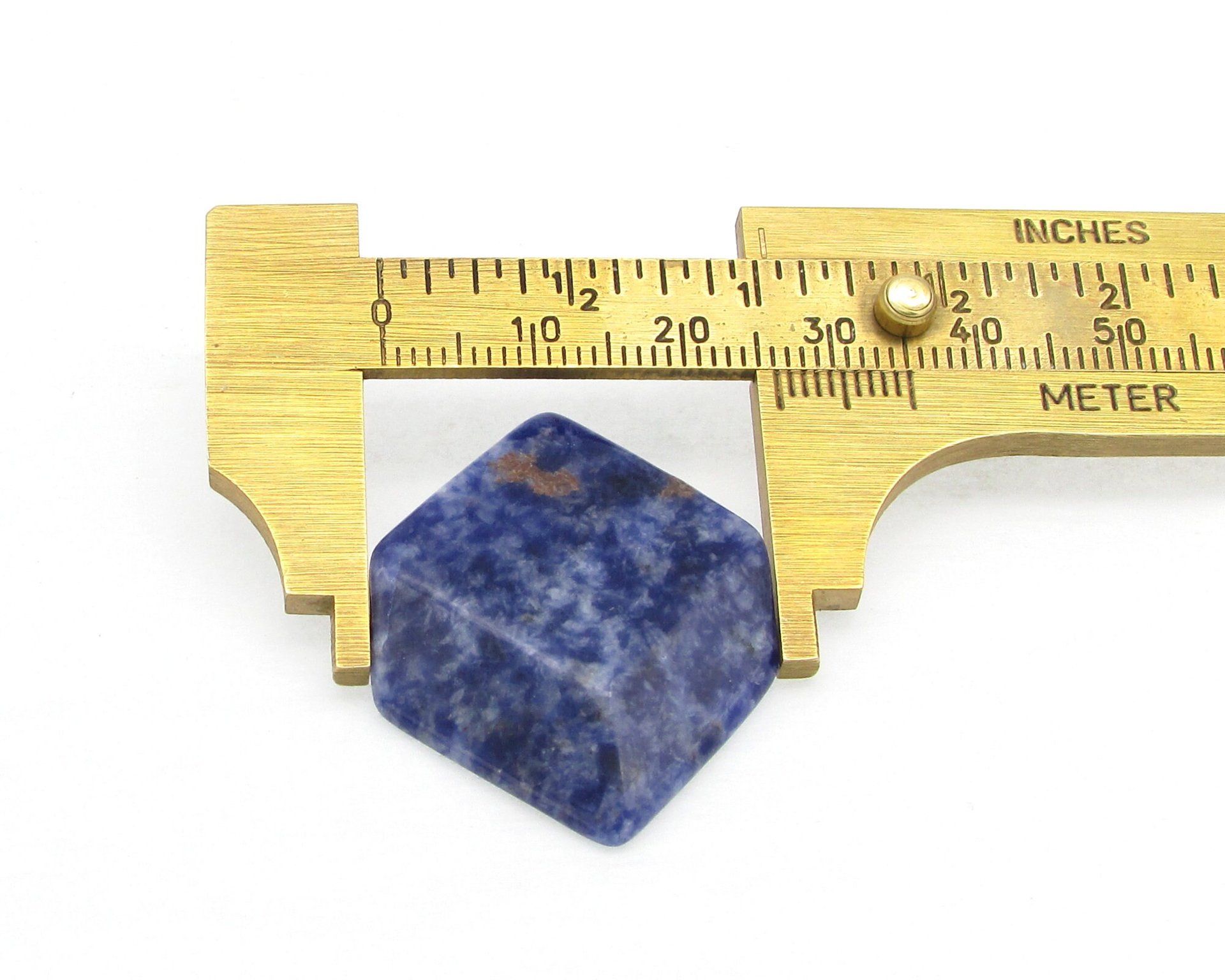 Rhomboid Cabochon, Dark Blue Sodalite 35x26.5mm 32.7ct Semiprecious Gem