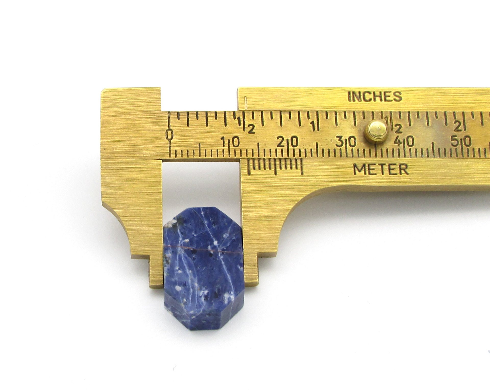 Octagonal Cabochon, Dark Blue Sodalite 22.25x13.25mm, 15ct Semiprecious Gemstone