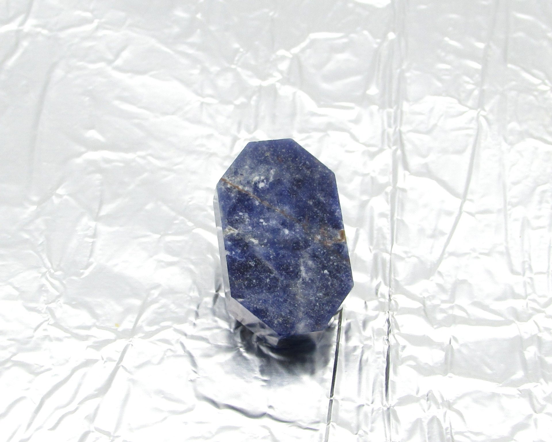 Octagonal Cabochon, Dark Blue Sodalite 22.25x13.25mm, 15ct Semiprecious Gemstone