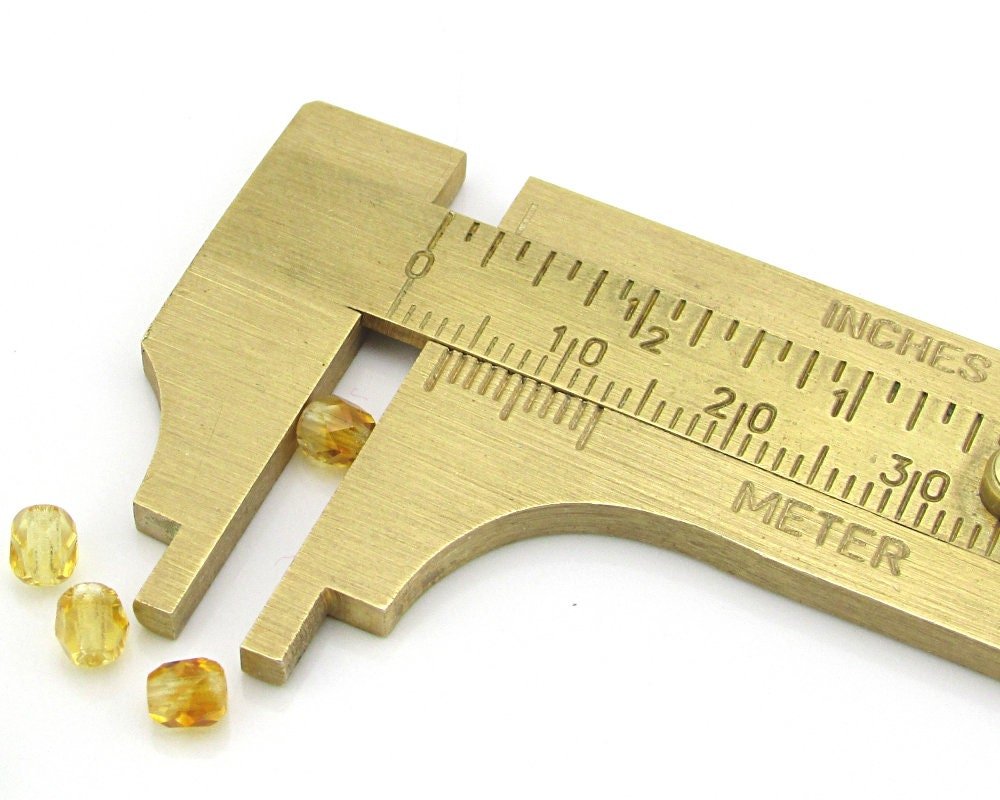 Small Faceted Beads, 2-Tone Brown Czech Glass Fire Polished Rounds