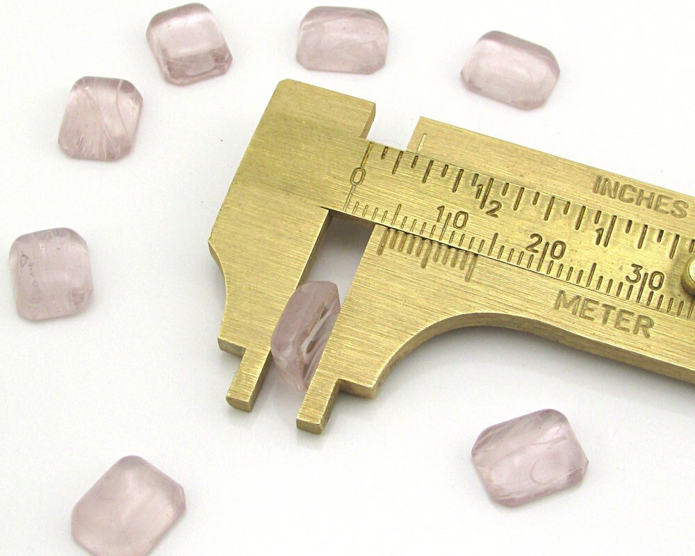 Octagonal Light Amethyst Glass Cabochons