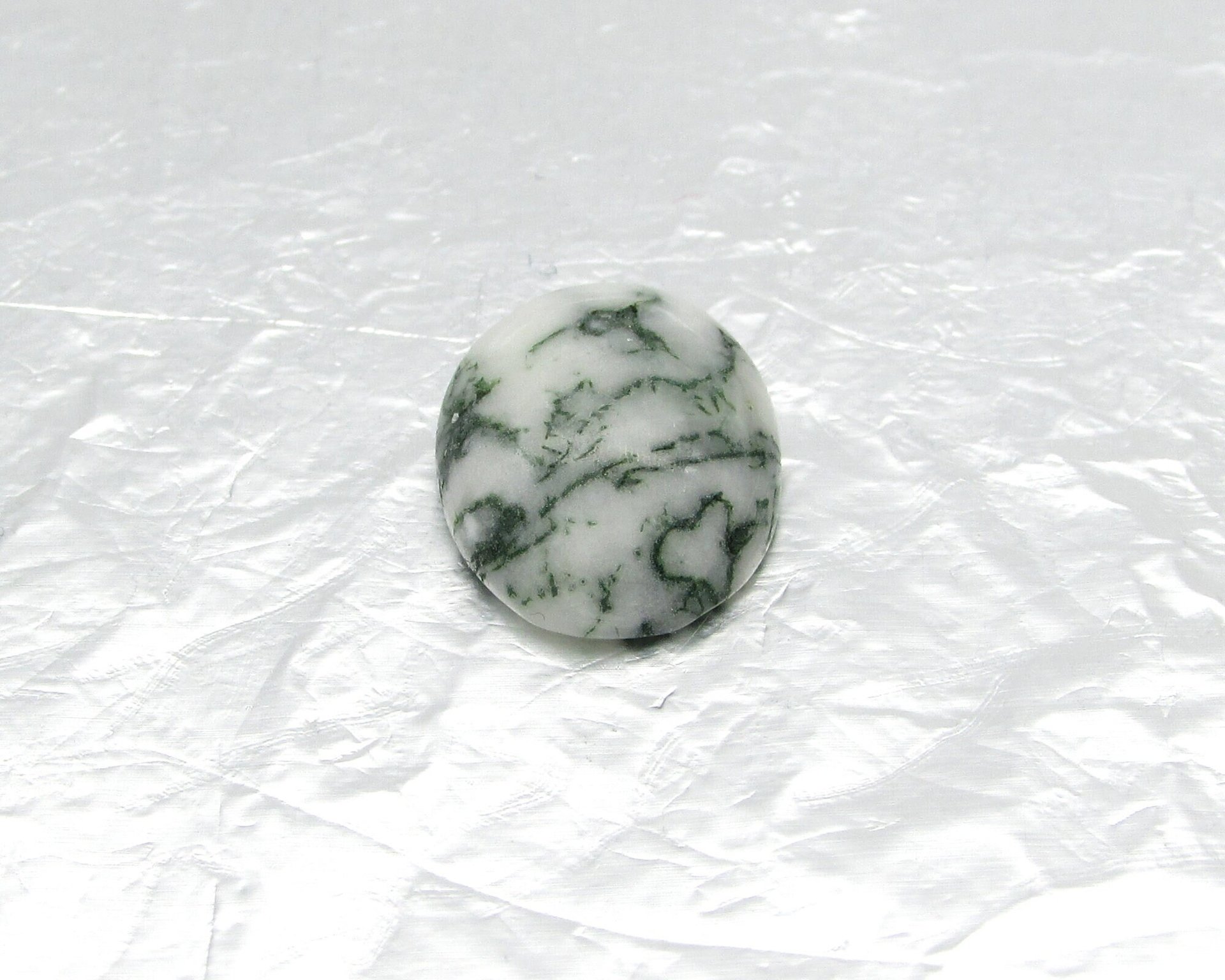 Oval Moss Agate Cabochon, 16x12mm