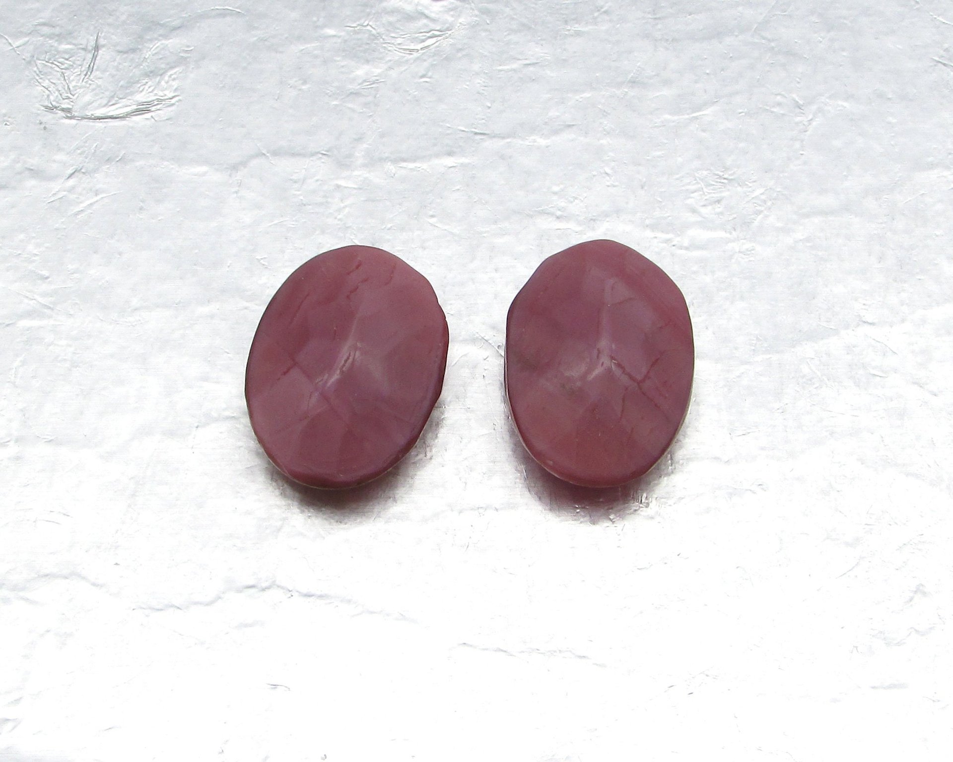 Oval Cab-Top Dentelles, 18.5x13.3mm Vintage Aventurine Glass Stones (2)