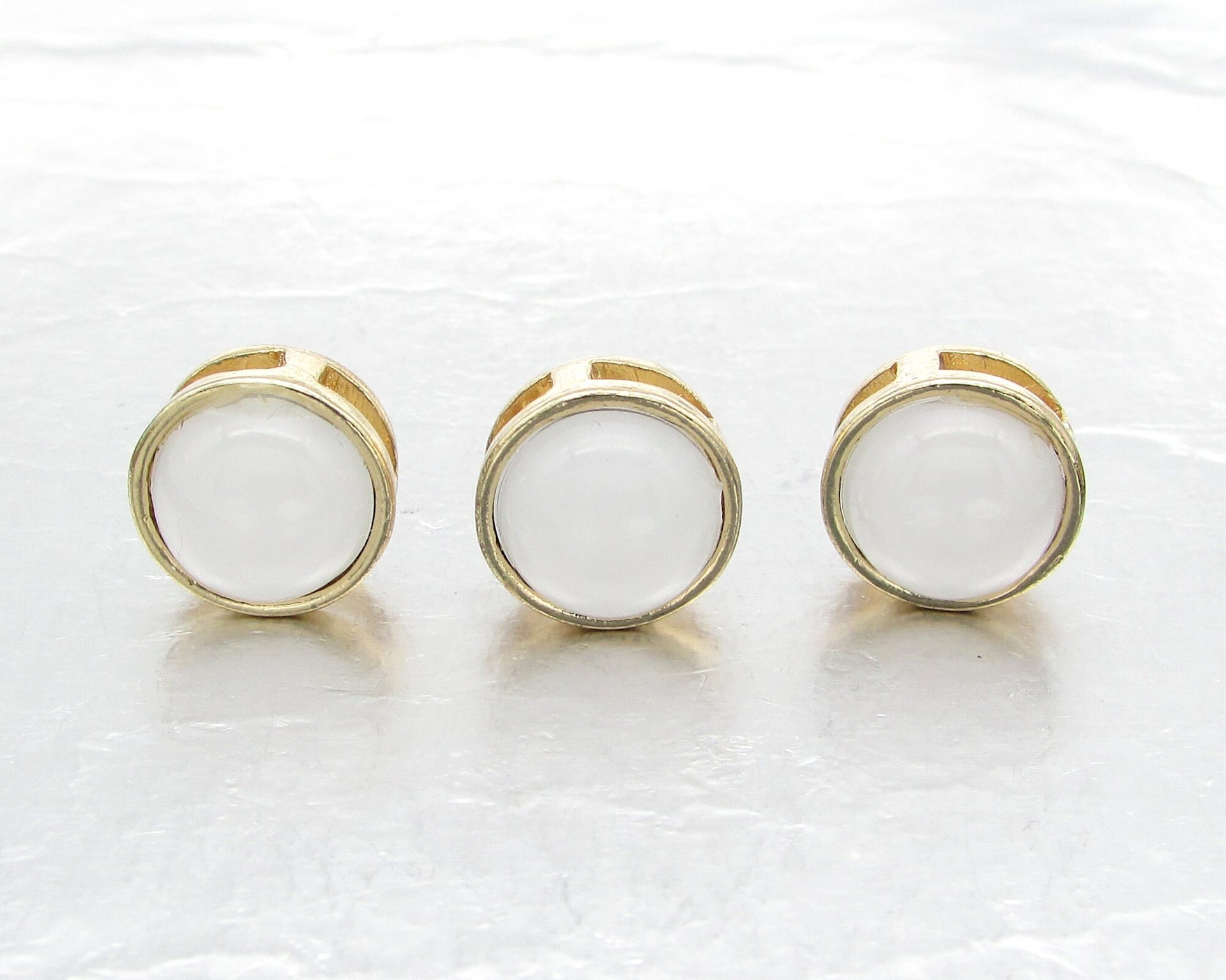 Vintage 12mm Round Slider Pendant with Opaline Glass Cabochon (9)