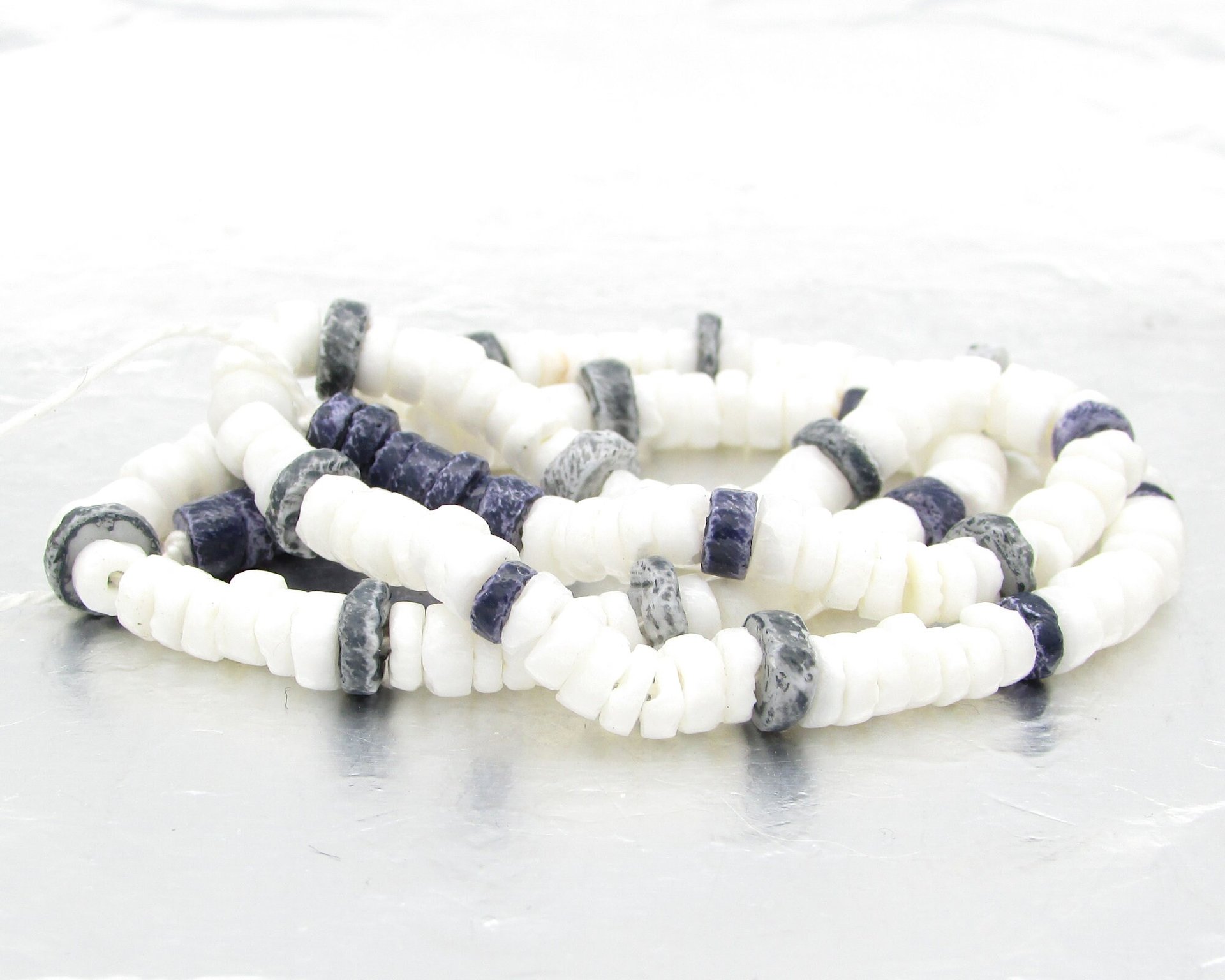 Vintage Glass Heishi Bead Strand