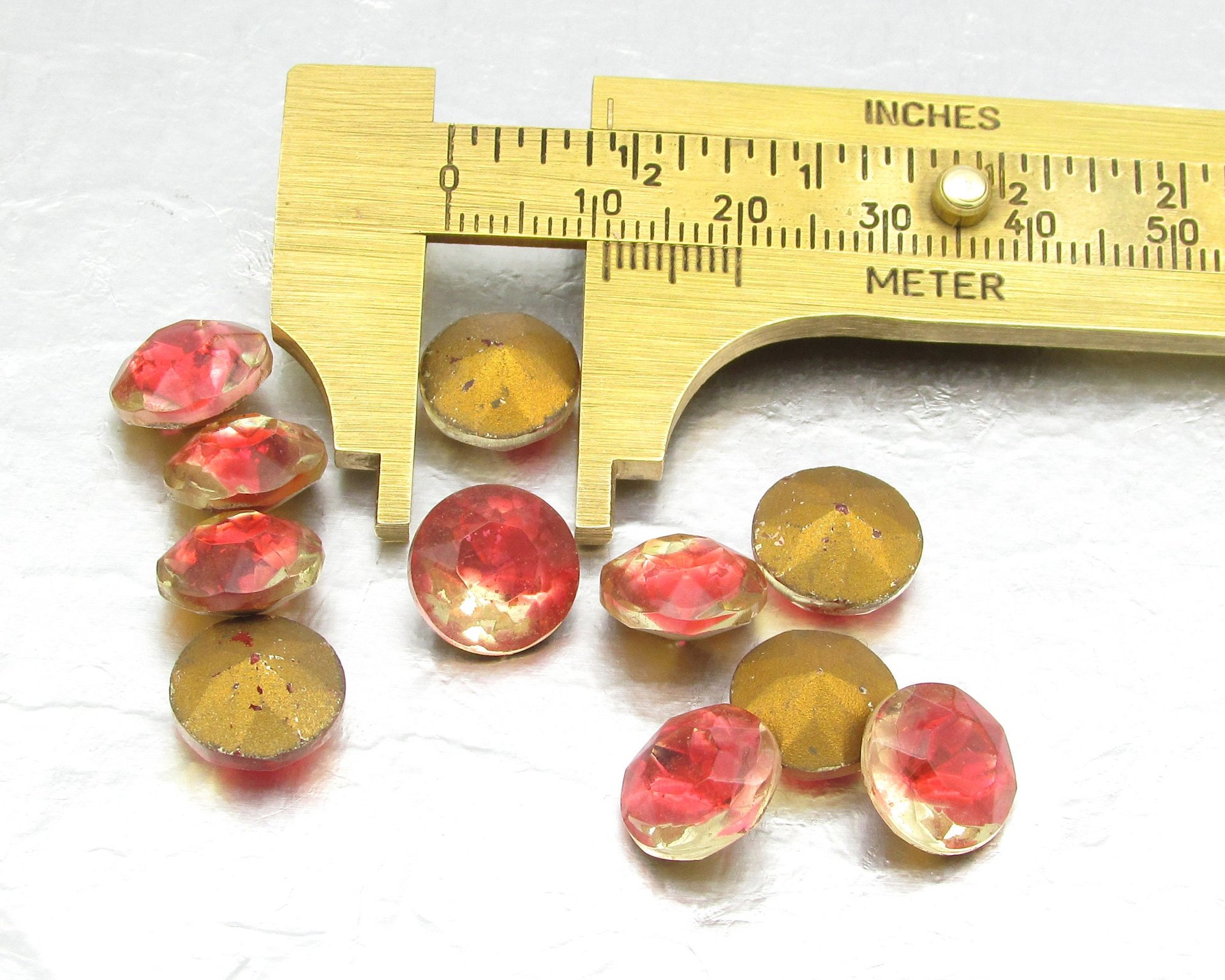 48ss Pink Sabrina Dentelles, Vintage 2-Tone Rhinestones (11)