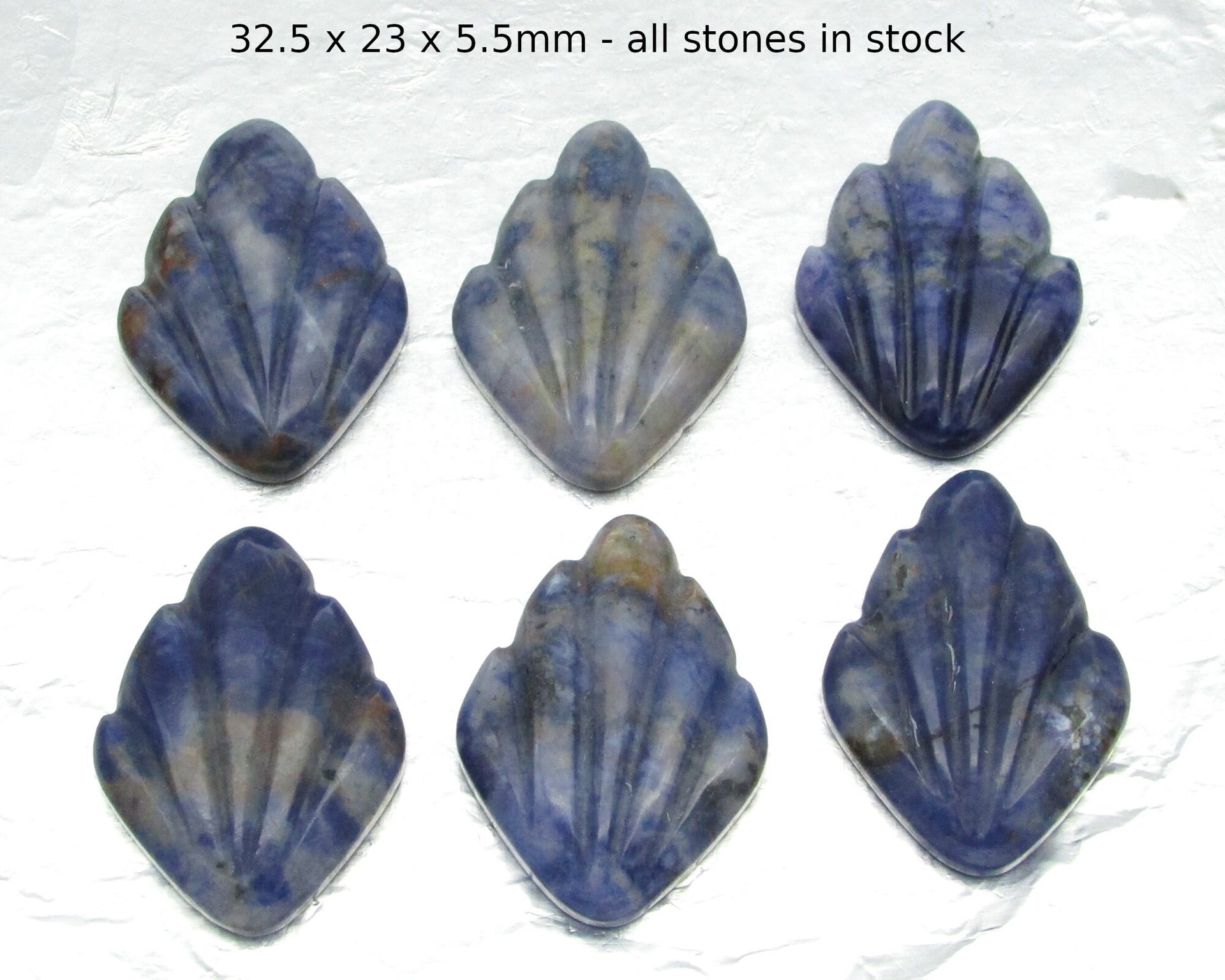 Sodalite Cabochon Art Deco Shield