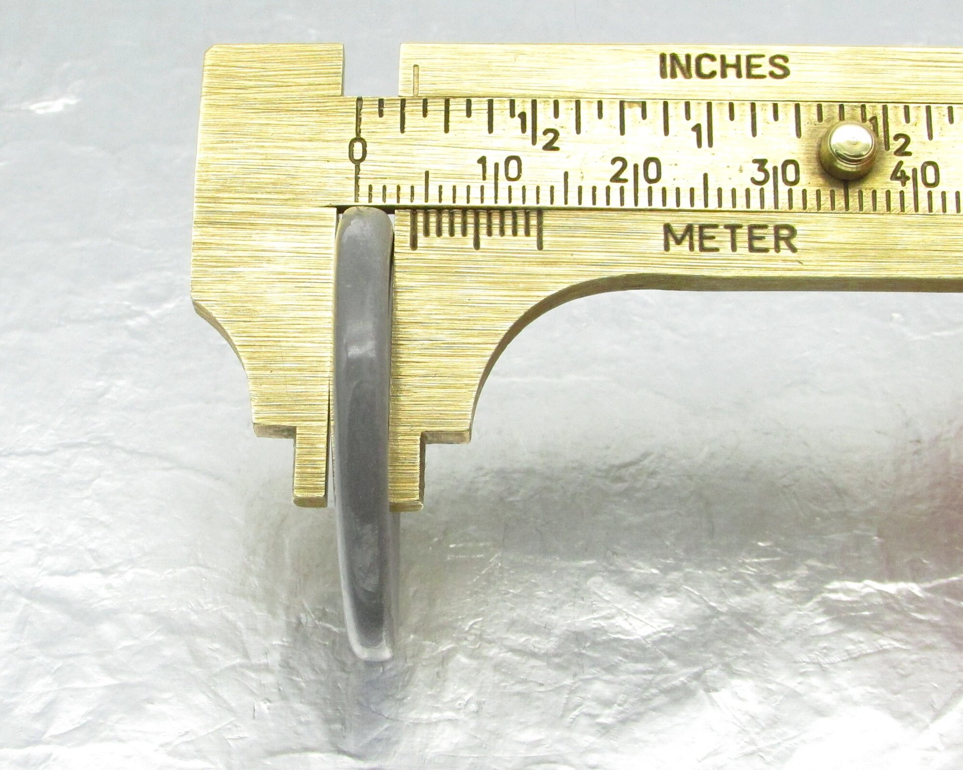 Vintage 32.5mm Porcelain Cabochon, Low Dome Opaque Gray Glazed Ceramic Blank