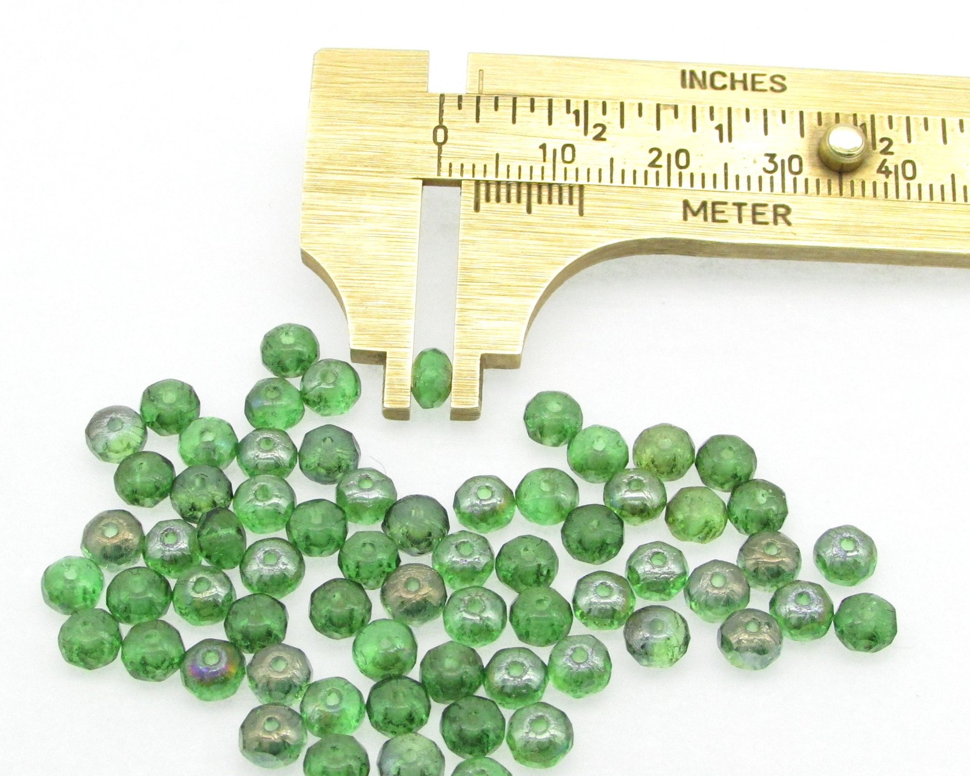 3.5x5mm Faceted Rondelles, Small Chubby Rounds, Fire Polished Czech Glass Beads