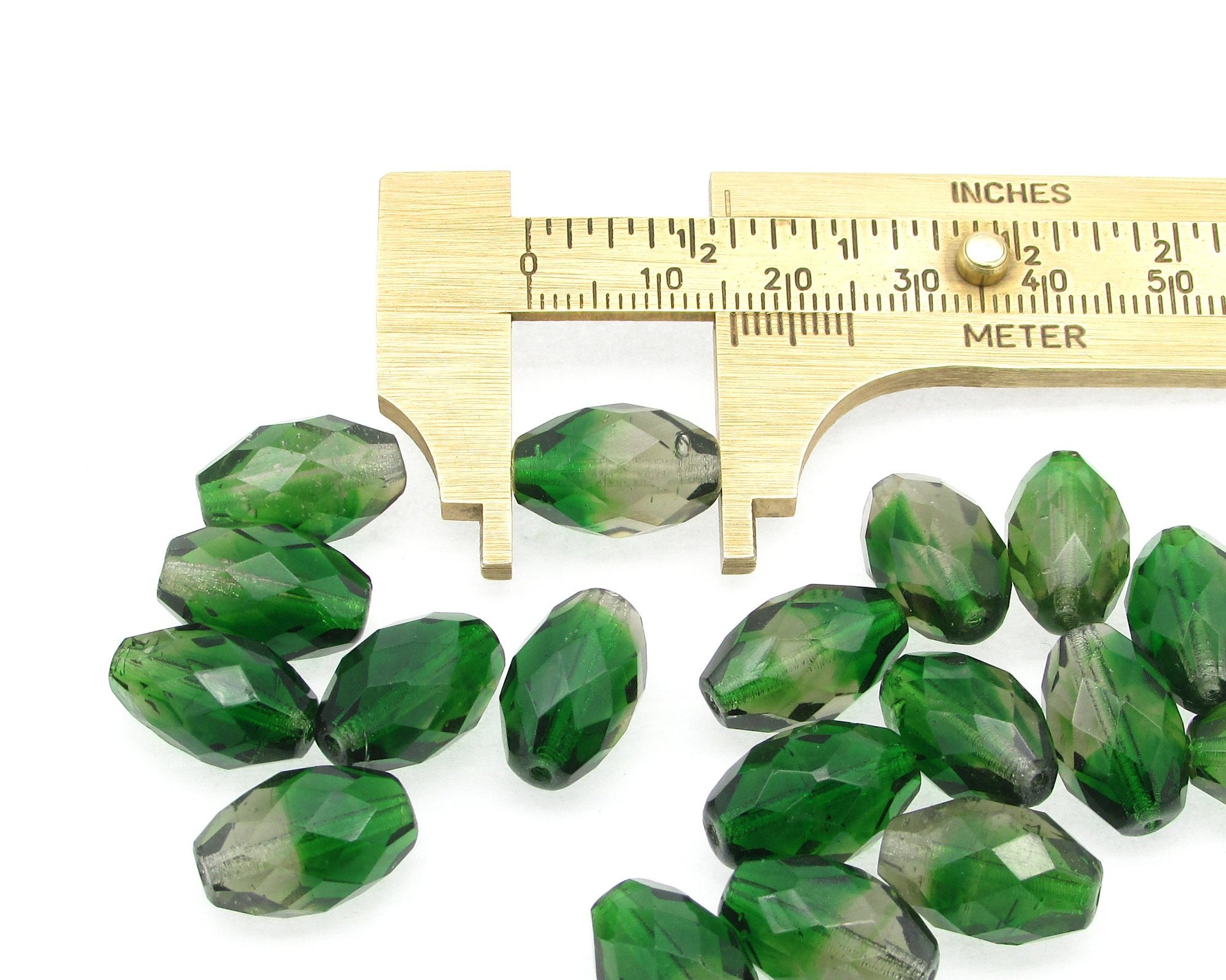16x10mm Oval Faceted 2-Tone Czech Glass Beads