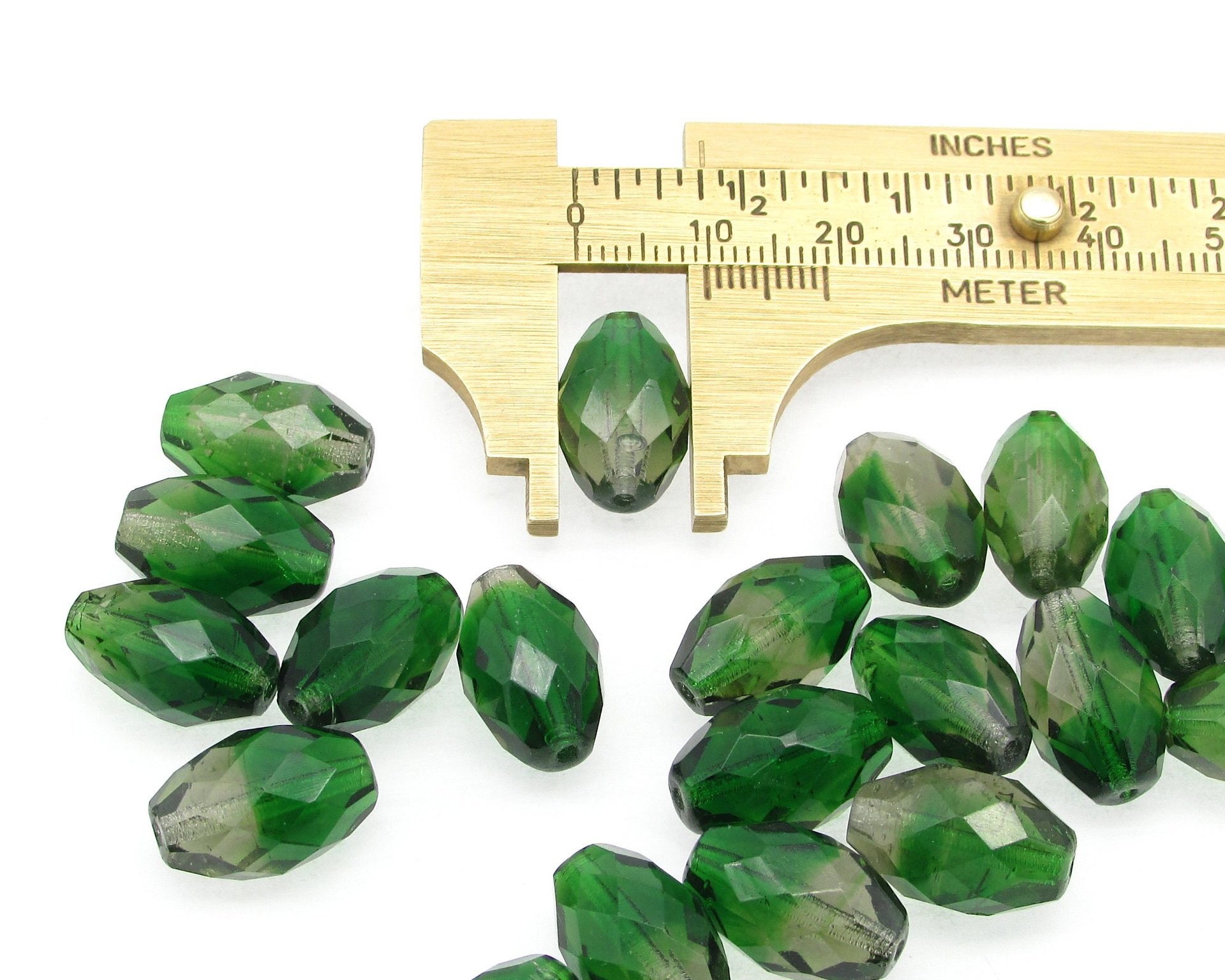 16x10mm Oval Faceted 2-Tone Czech Glass Beads