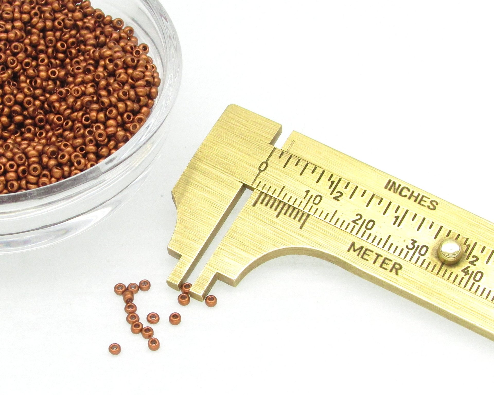 11/0 Seed Beads Matte Copper Metallic