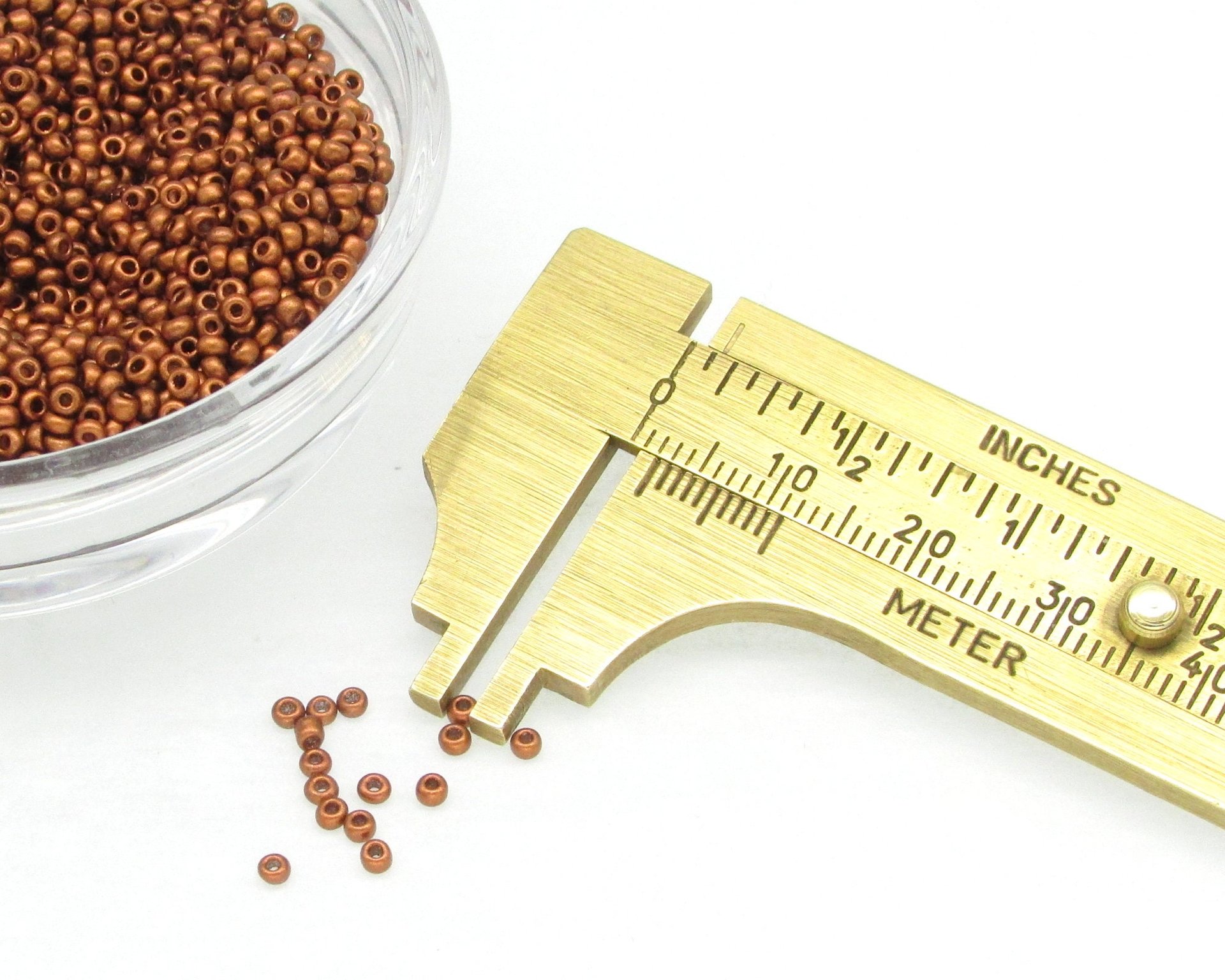 11/0 Seed Beads Matte Copper Metallic