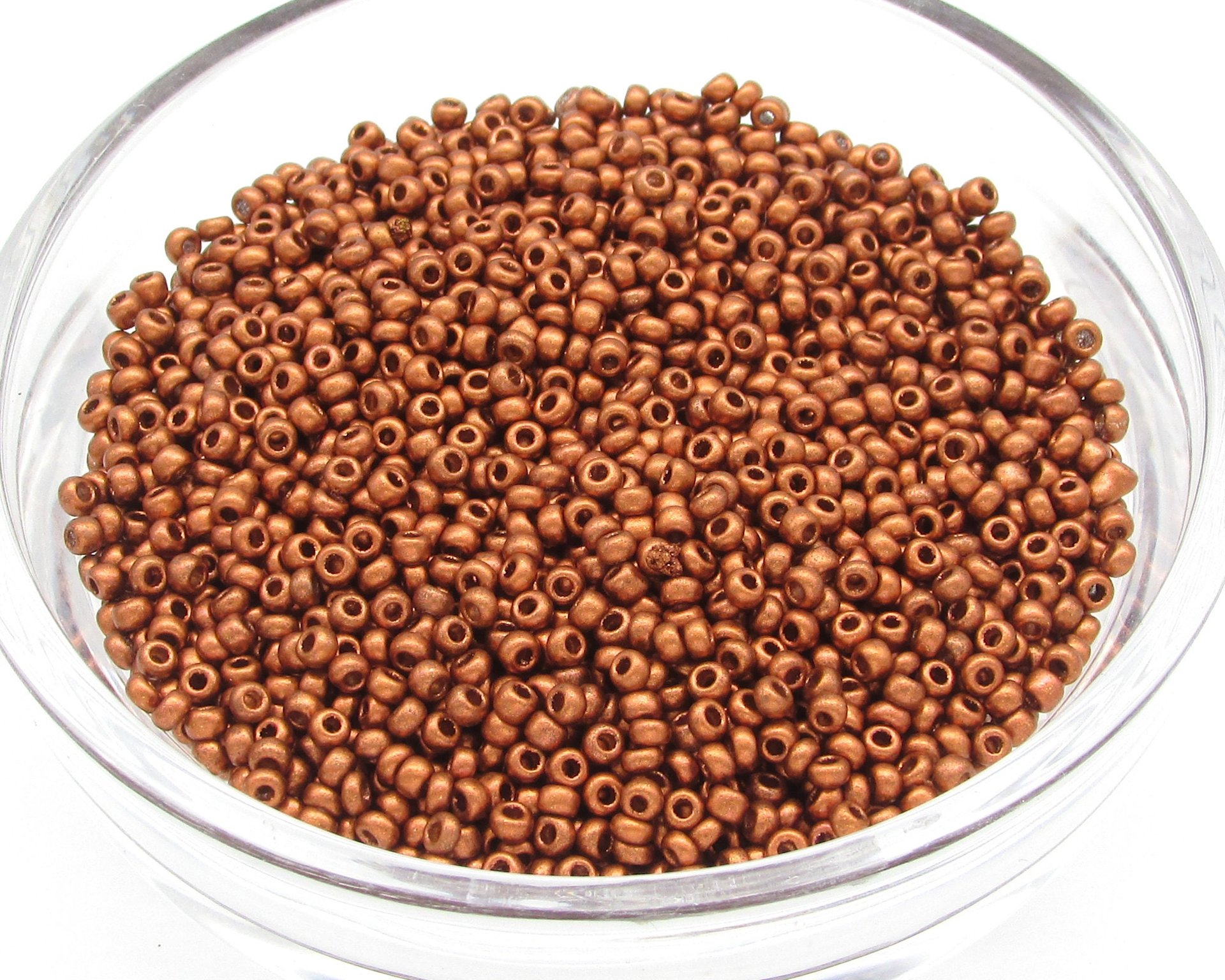 11/0 Seed Beads Matte Copper Metallic