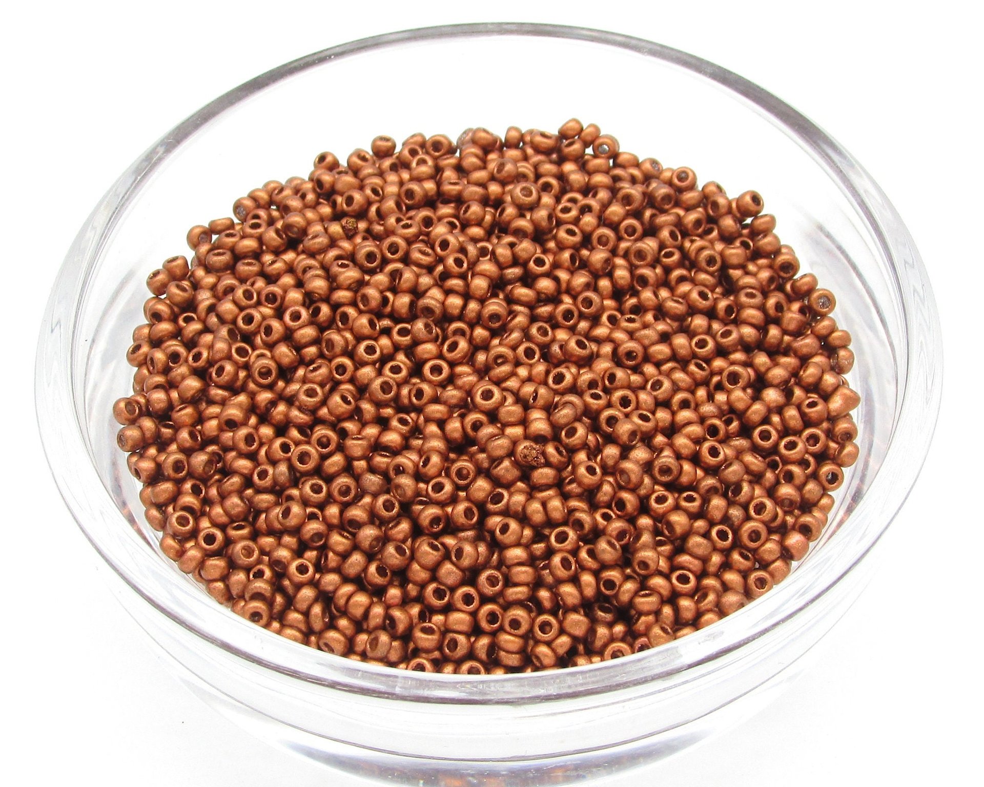 11/0 Seed Beads Matte Copper Metallic