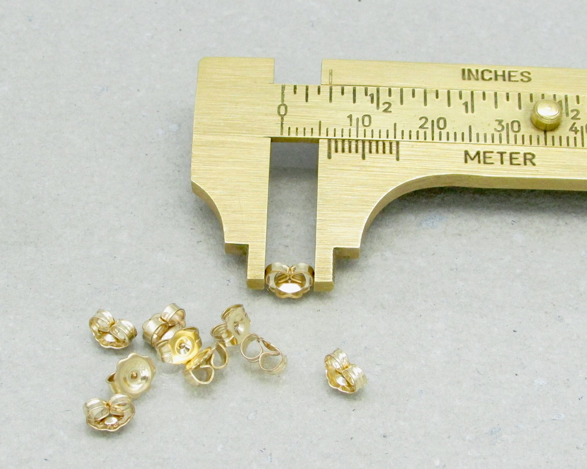 Scalloped Earring Clutch, 12k Gold Filled Friction Ear Nuts (20)