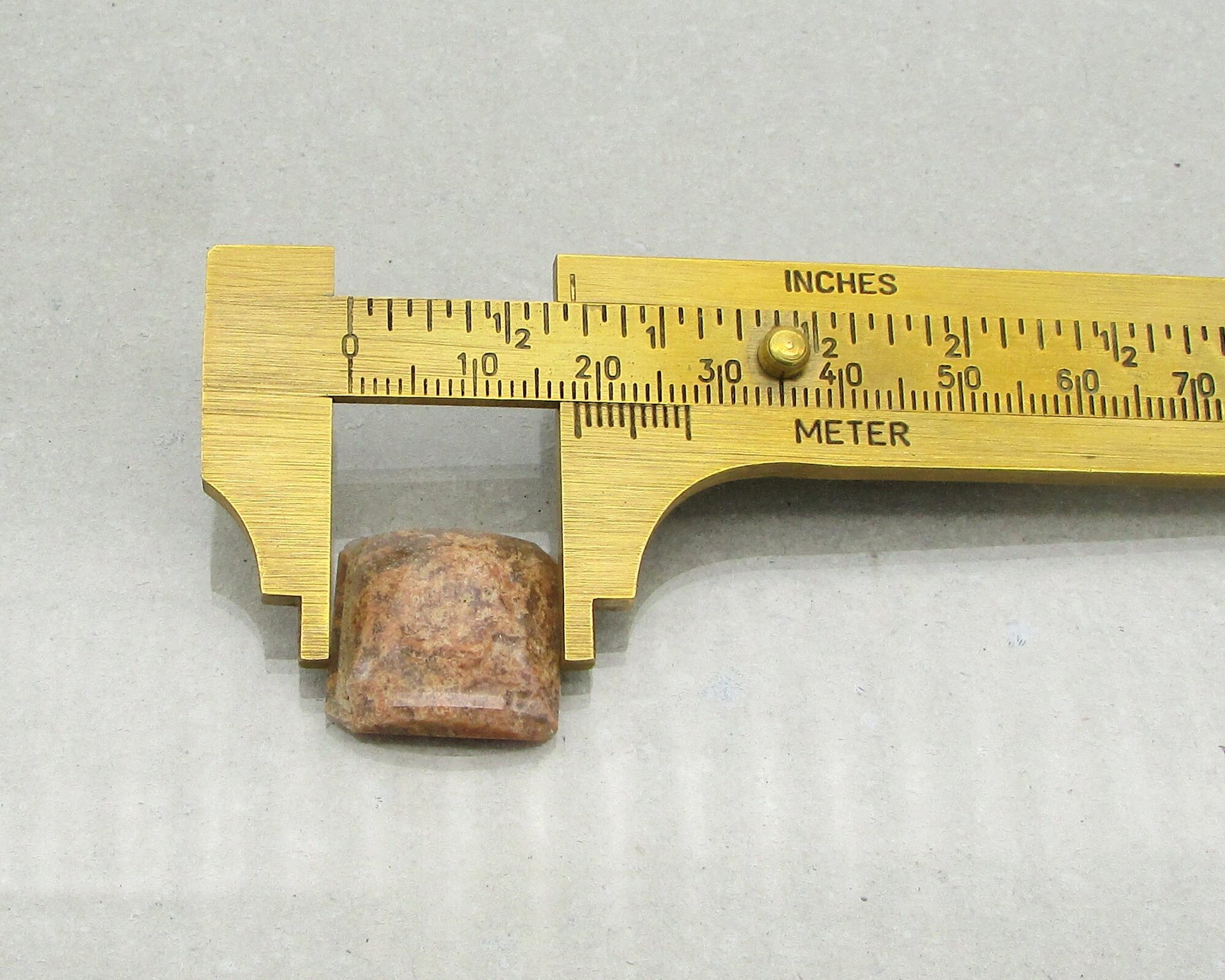 Jasper Cabochon 18.3x4mm Domed Square with Oval Indent, 11.43ct