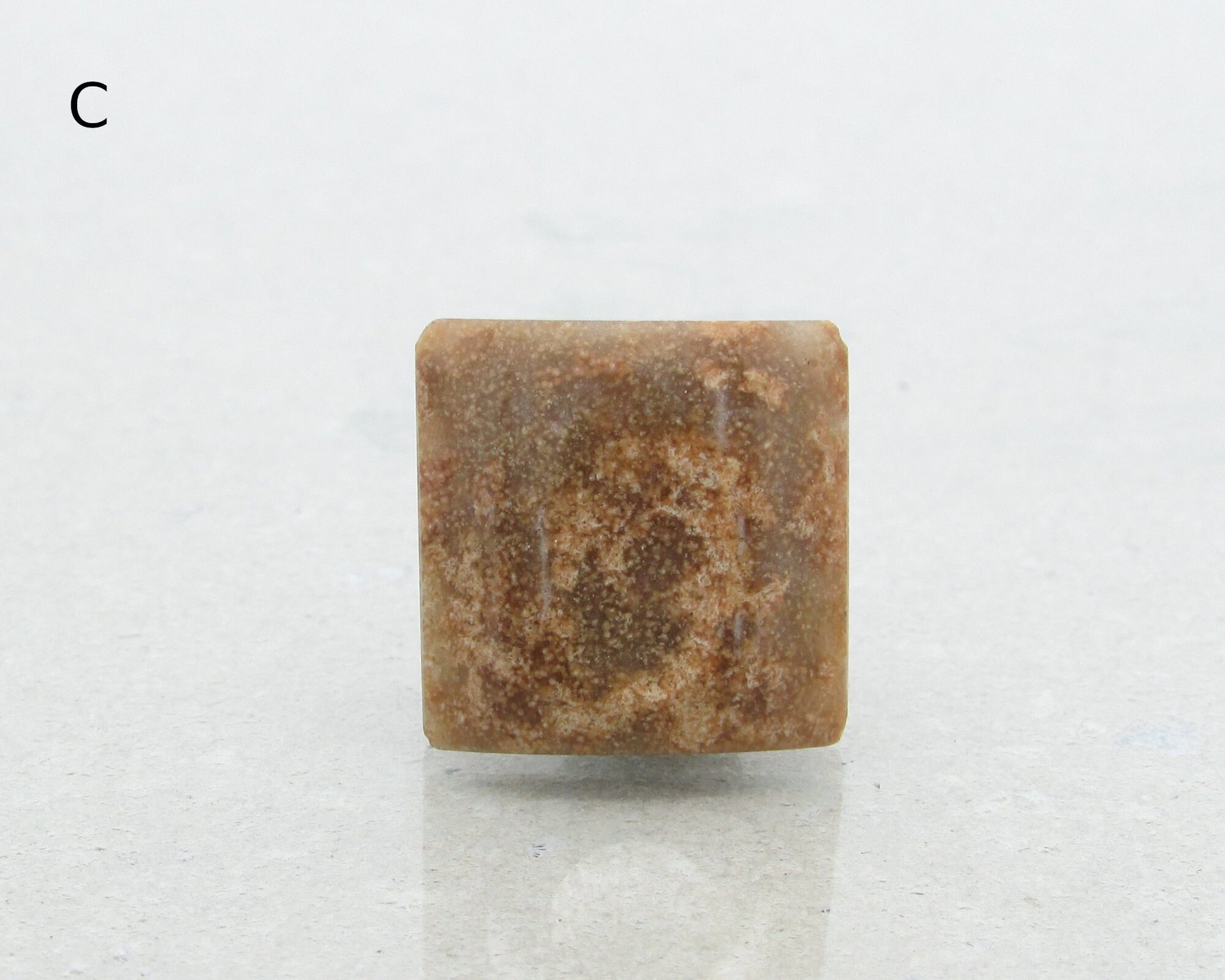Jasper Cabochon 18.3x4mm Domed Square with Oval Indent, 11.43ct