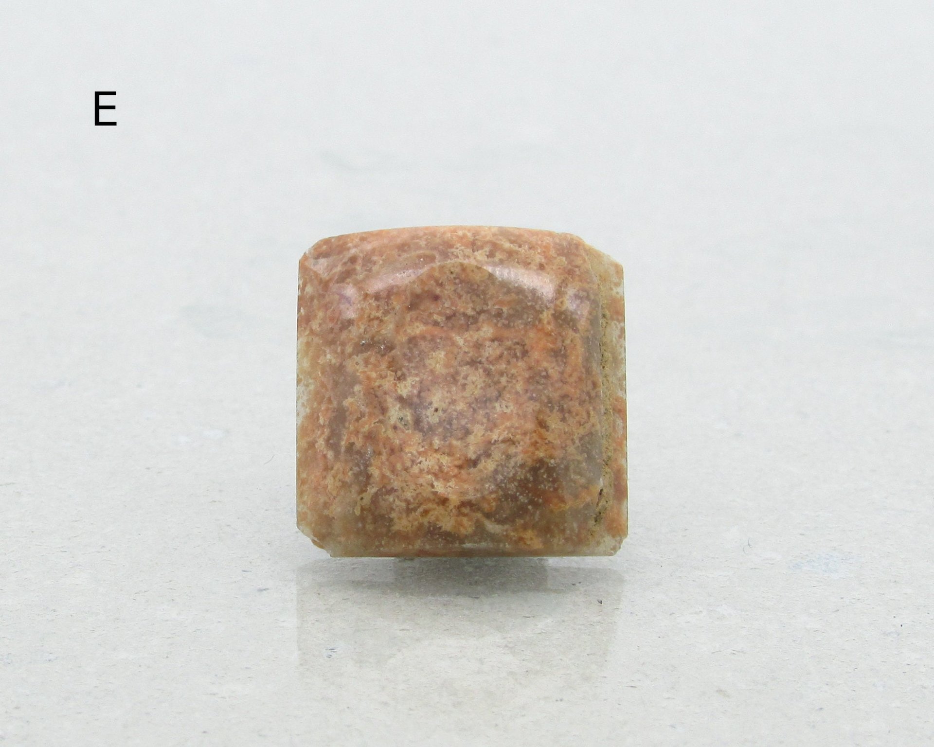 Jasper Cabochon 18.3x4mm Domed Square with Oval Indent, 11.43ct