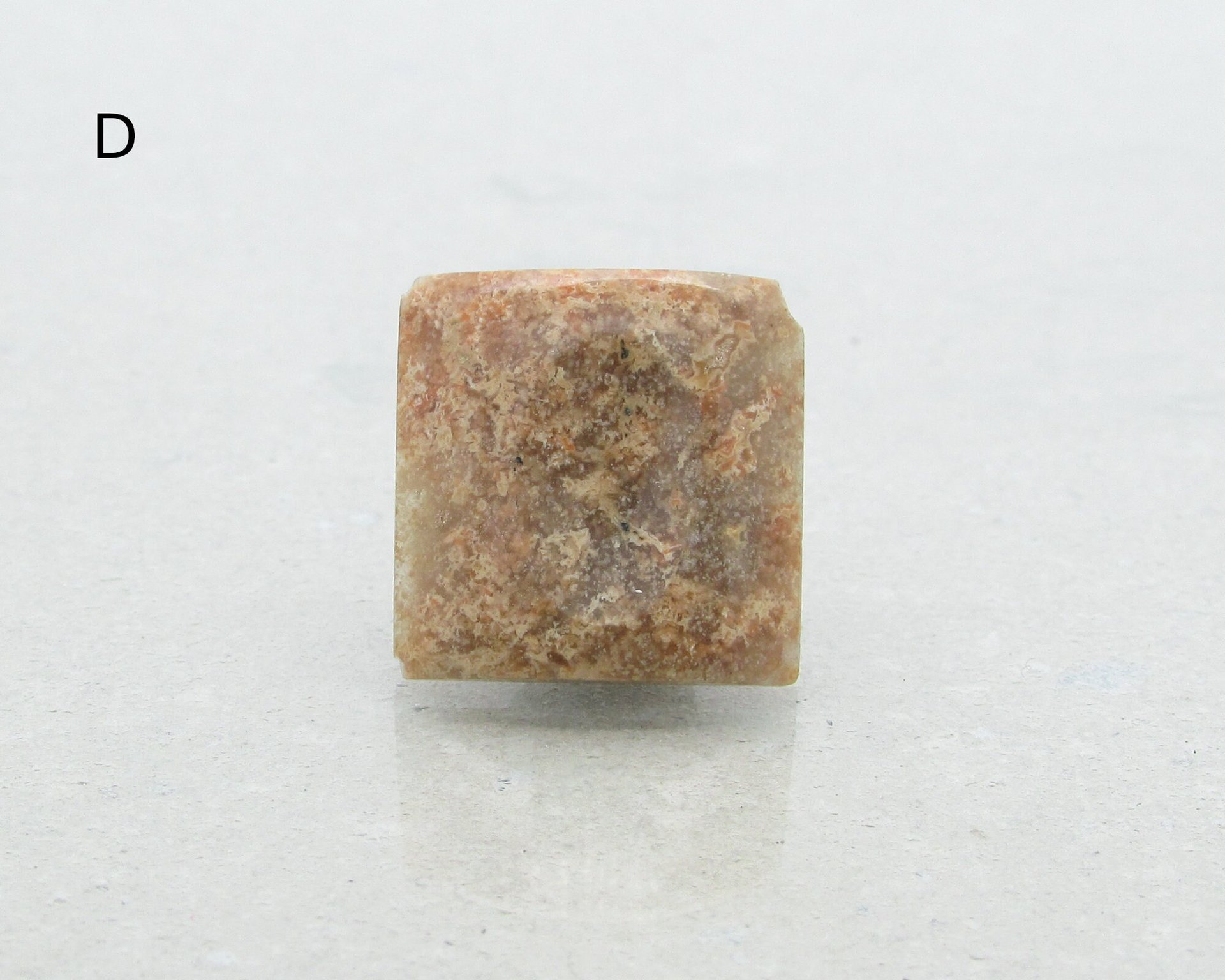 Jasper Cabochon 18.3x4mm Domed Square with Oval Indent, 11.43ct