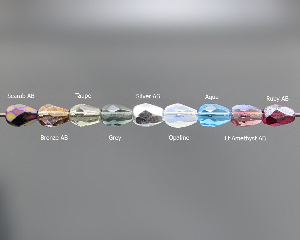 Rosaline 7x5mm Faceted Teardrop Beads