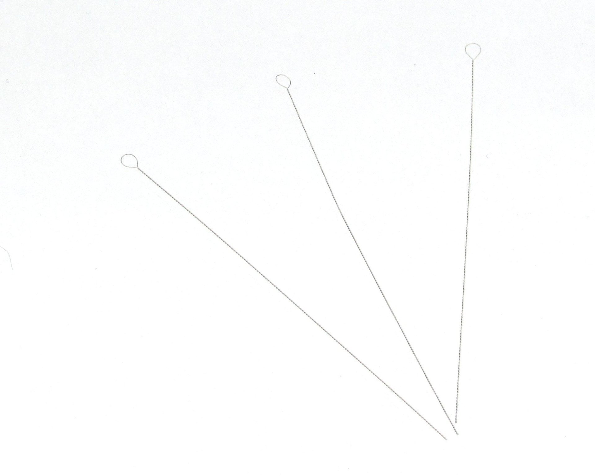 2” Flexible Beading Needles, Twisted Wire with Collapsible Round Eye