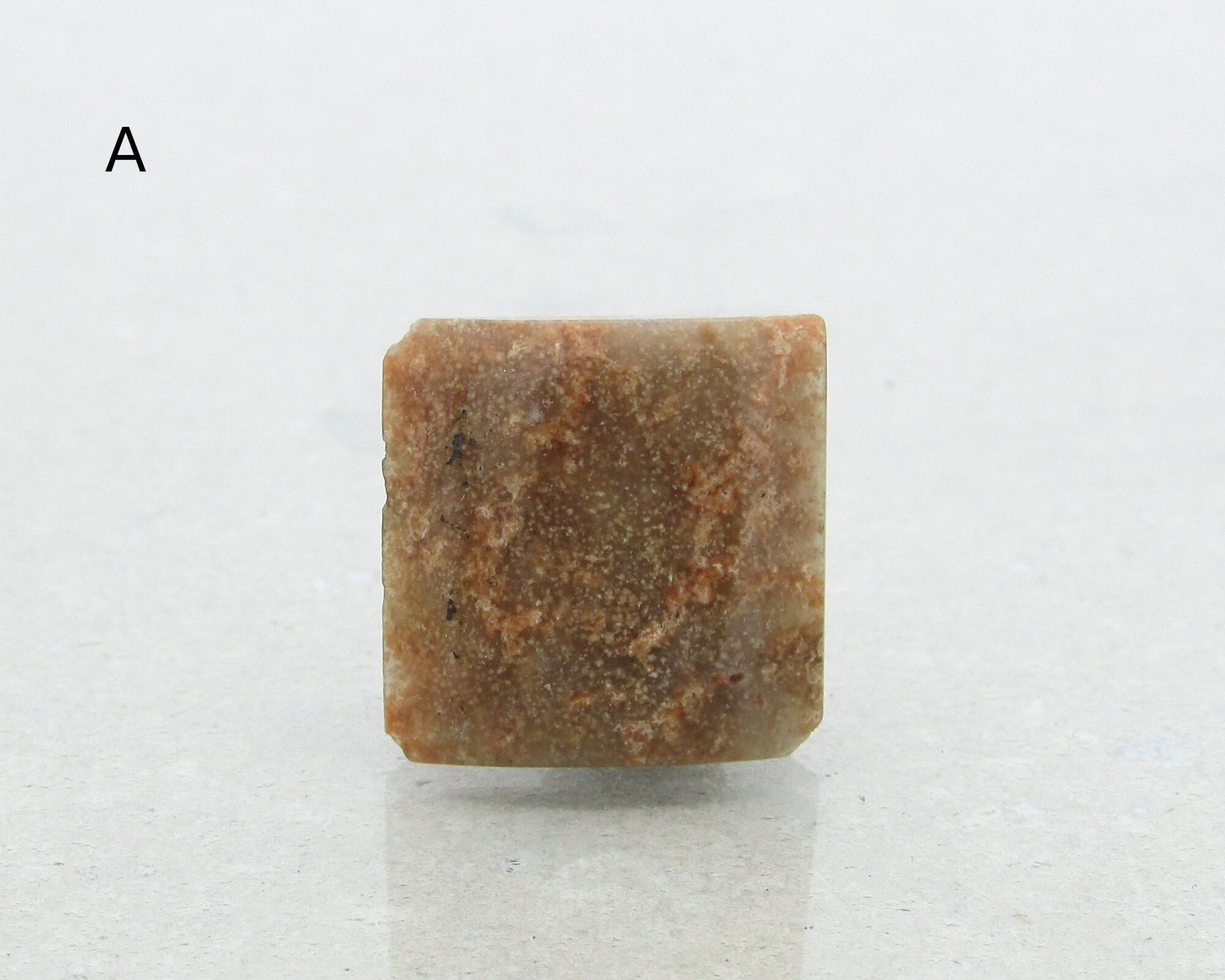 Jasper Cabochon 18.3x4mm Domed Square with Oval Indent, 11.43ct