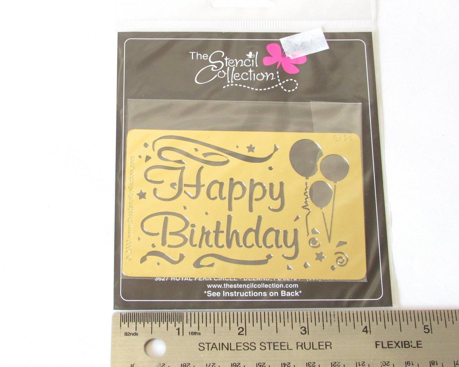 Birthday Brass Embossing Stencils