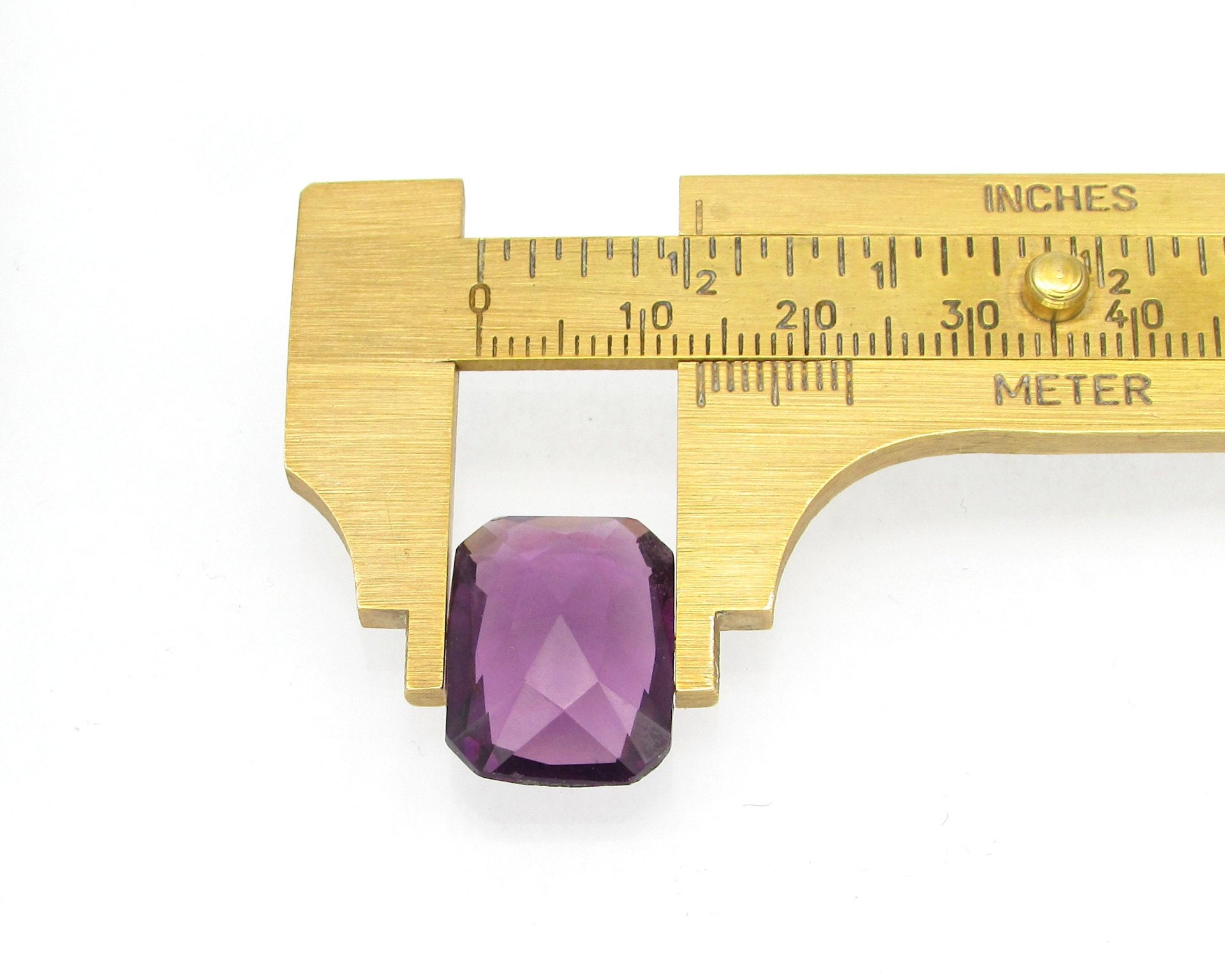 18x13.5mm Octagonal Rhinestone, Vintage Unfoiled Glass Stone (1)