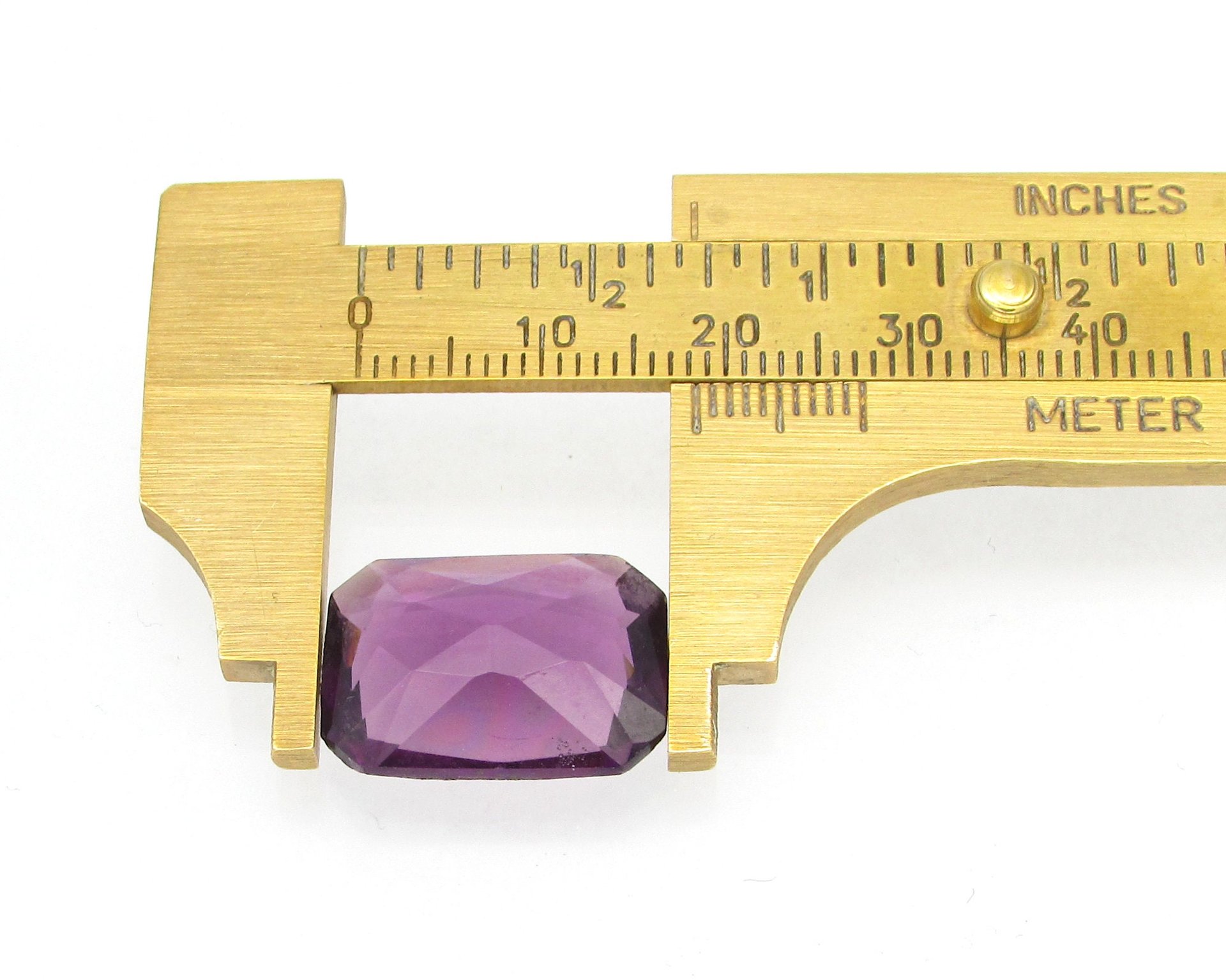 18x13.5mm Octagonal Rhinestone, Vintage Unfoiled Glass Stone (1)