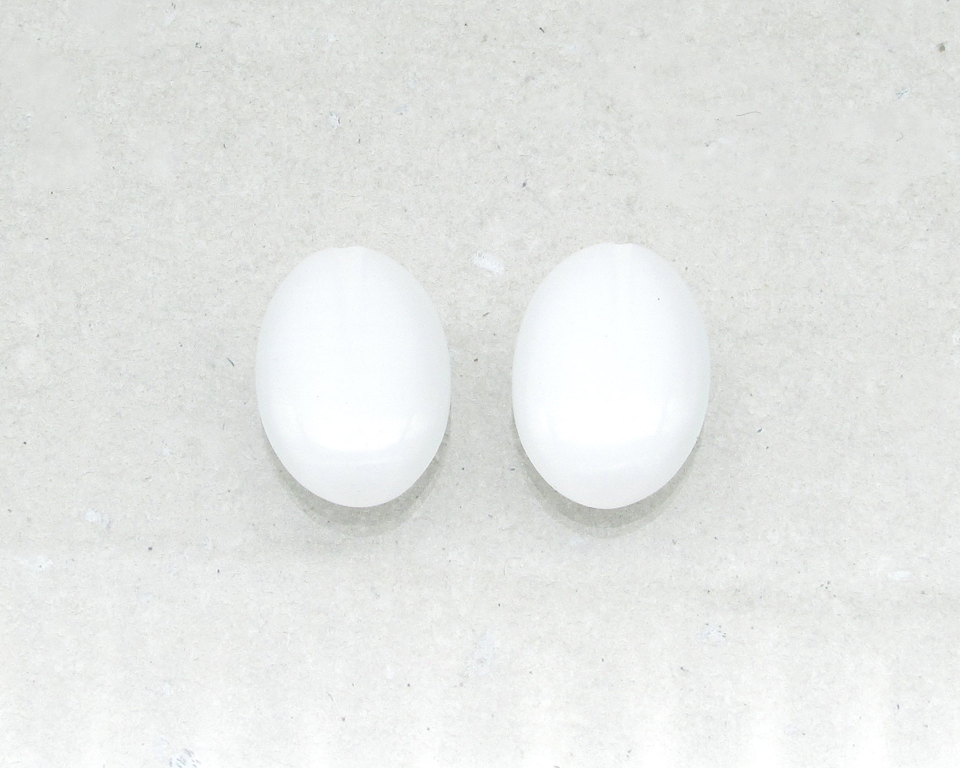 Oval Half-Drilled Pendants, 1-Hole Cat's Eye Glass Beads