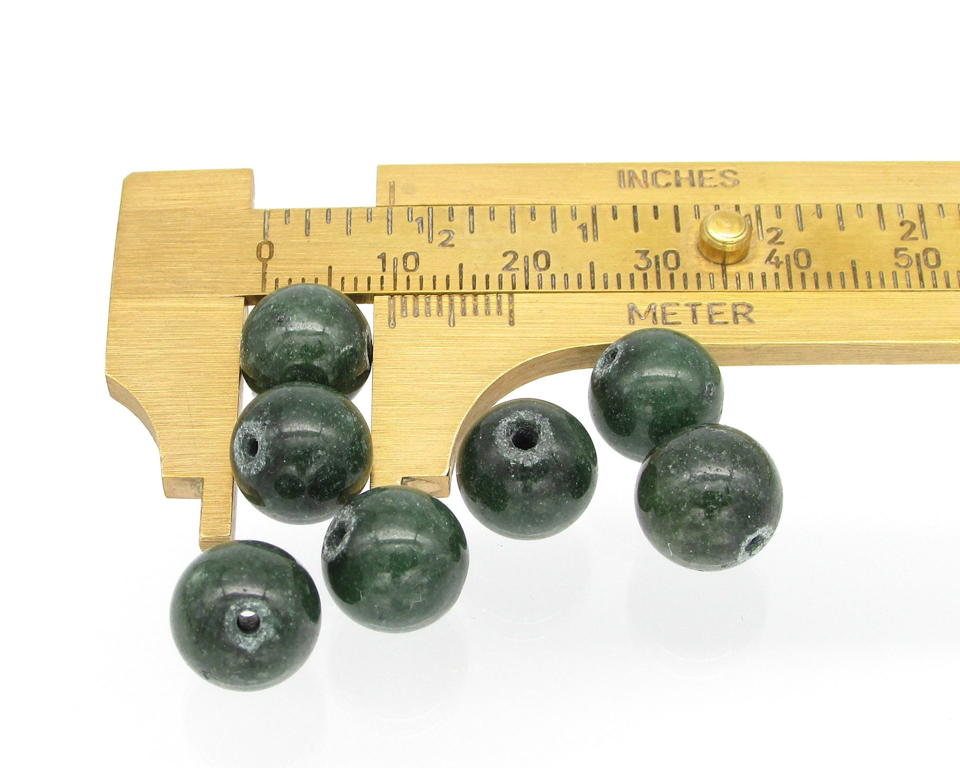 Nephrite Jade Beads 4mm 8mm 10mm Genuine Gemstone Spheres