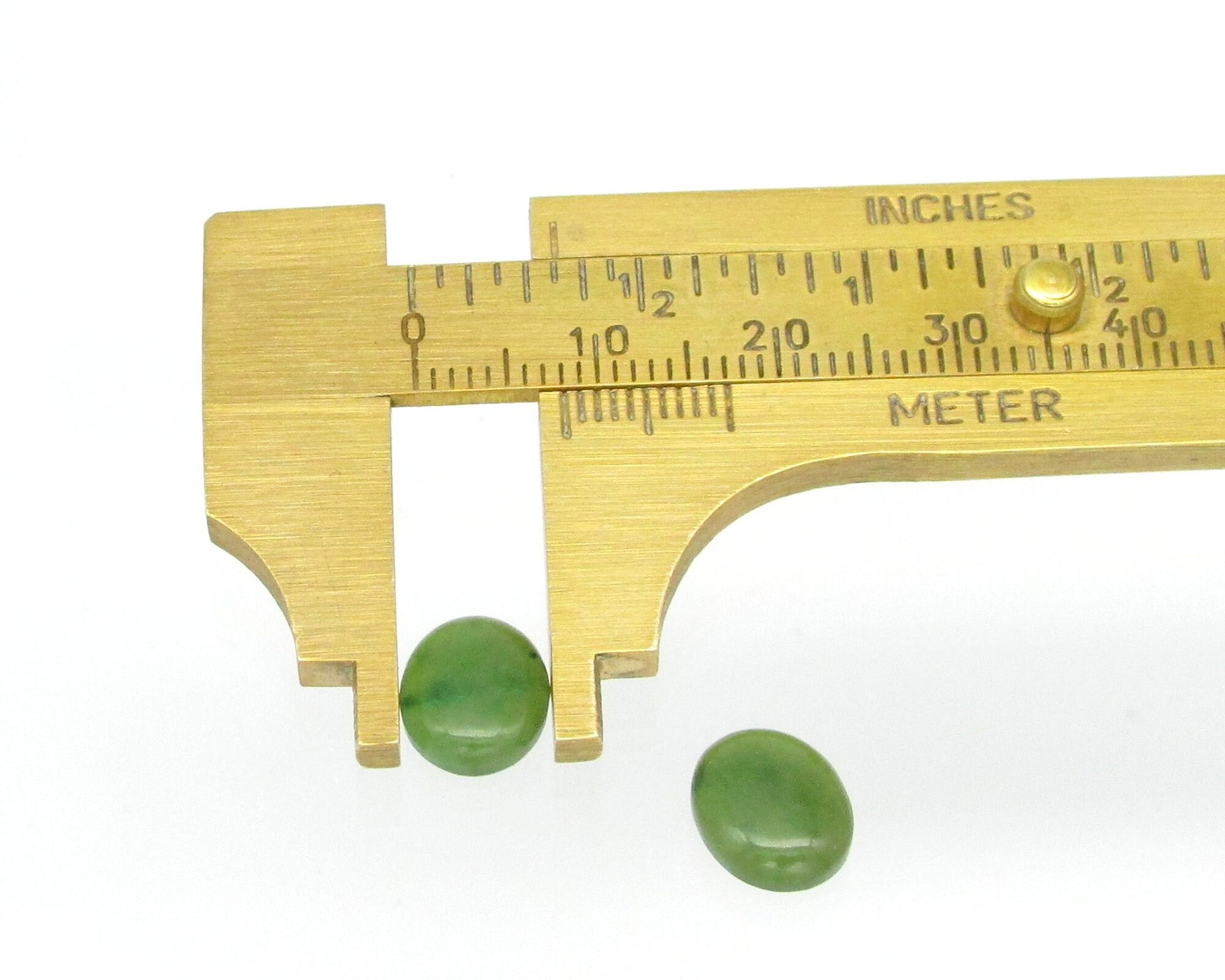 Nephrite Jade Oval Cabochon, Domed Oval 10x8mm Flat Back Stone