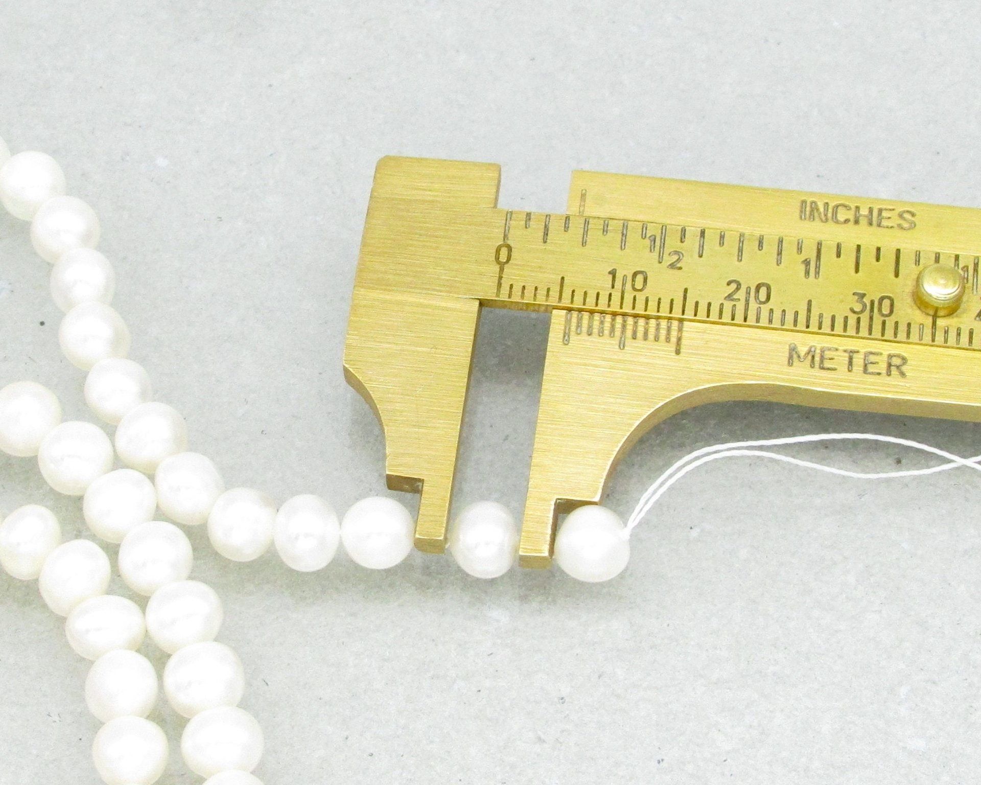 Cream Freshwater Pearls, 5.5-6.0mm Near Round Beads 