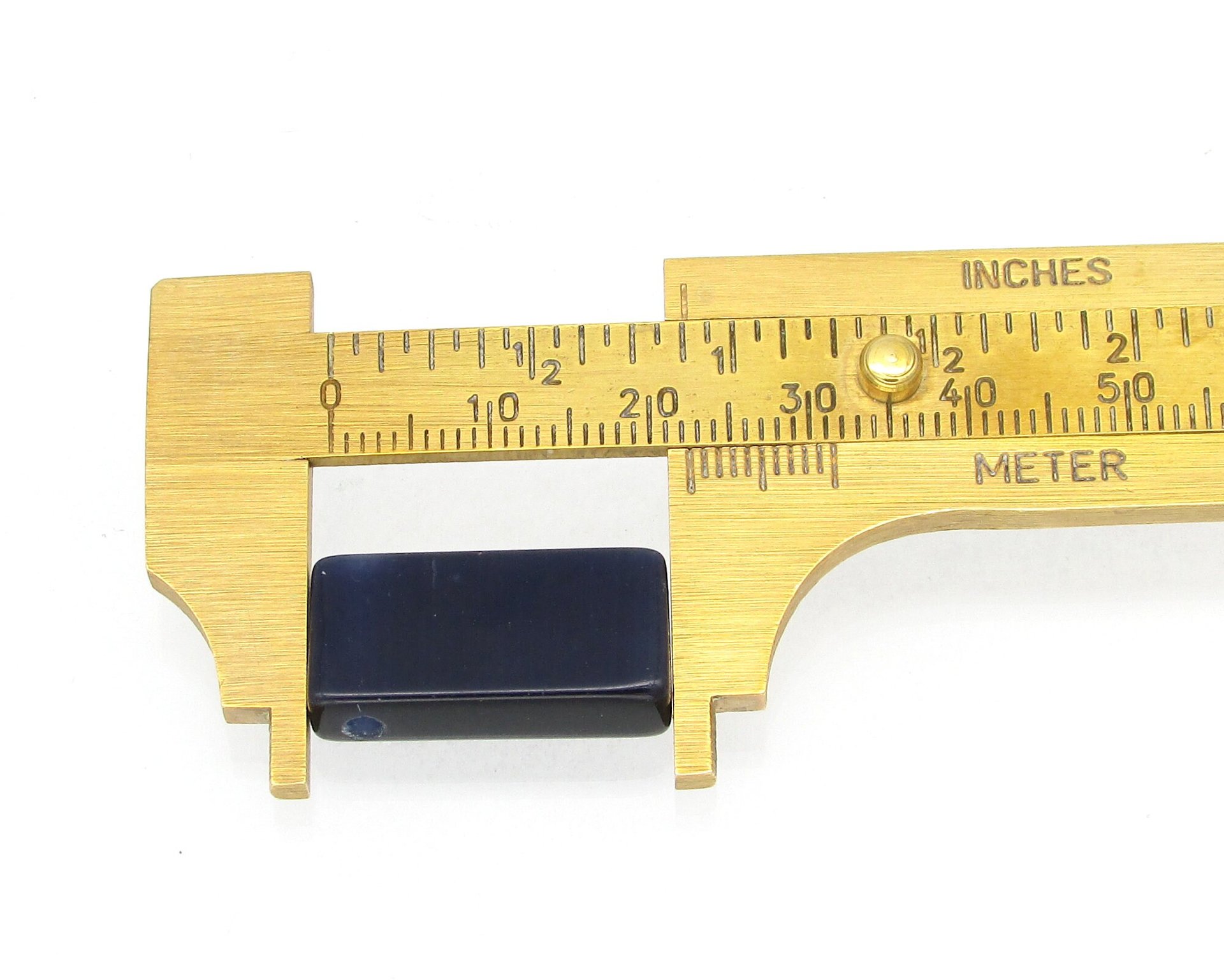 Side-Drilled Rectangular Pendant, 22mm Large Flat Fiber Optic Bead (1)