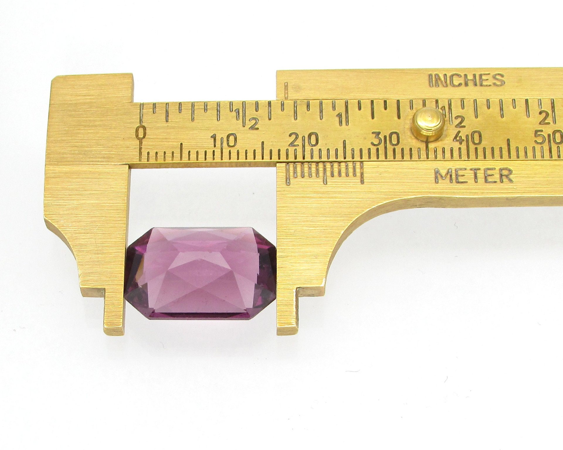 18x13.5mm Octagonal Rhinestone, Vintage Unfoiled Glass Stone (1)