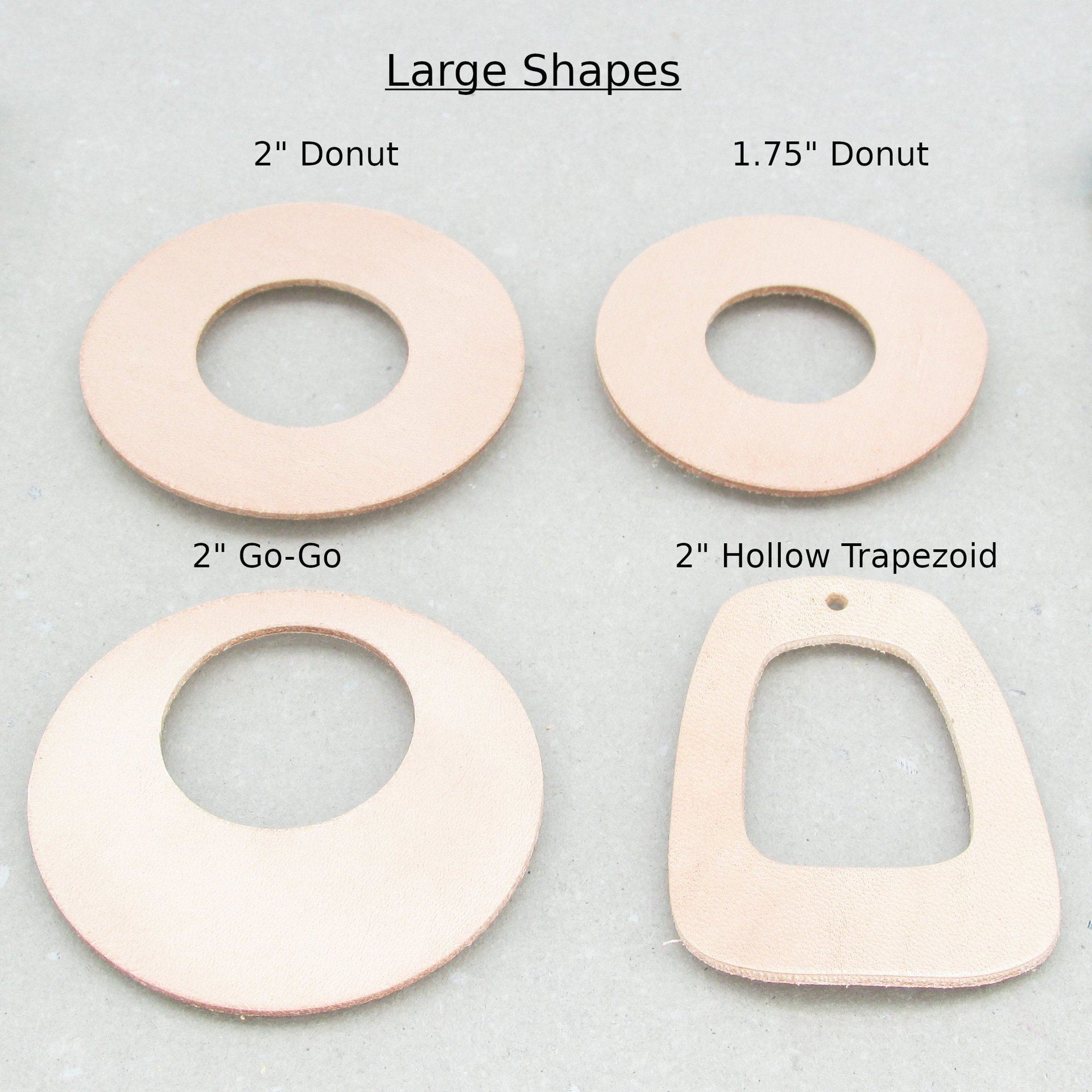 1.4"  Reversible Rectangle Pendants, Double-Sided Leather (12)